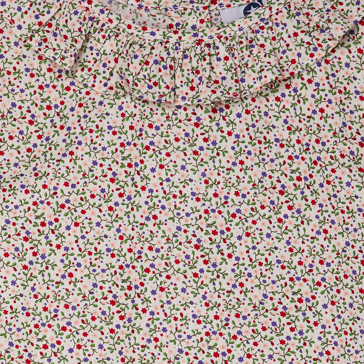 ditsy floral blouse with frill collar, detail