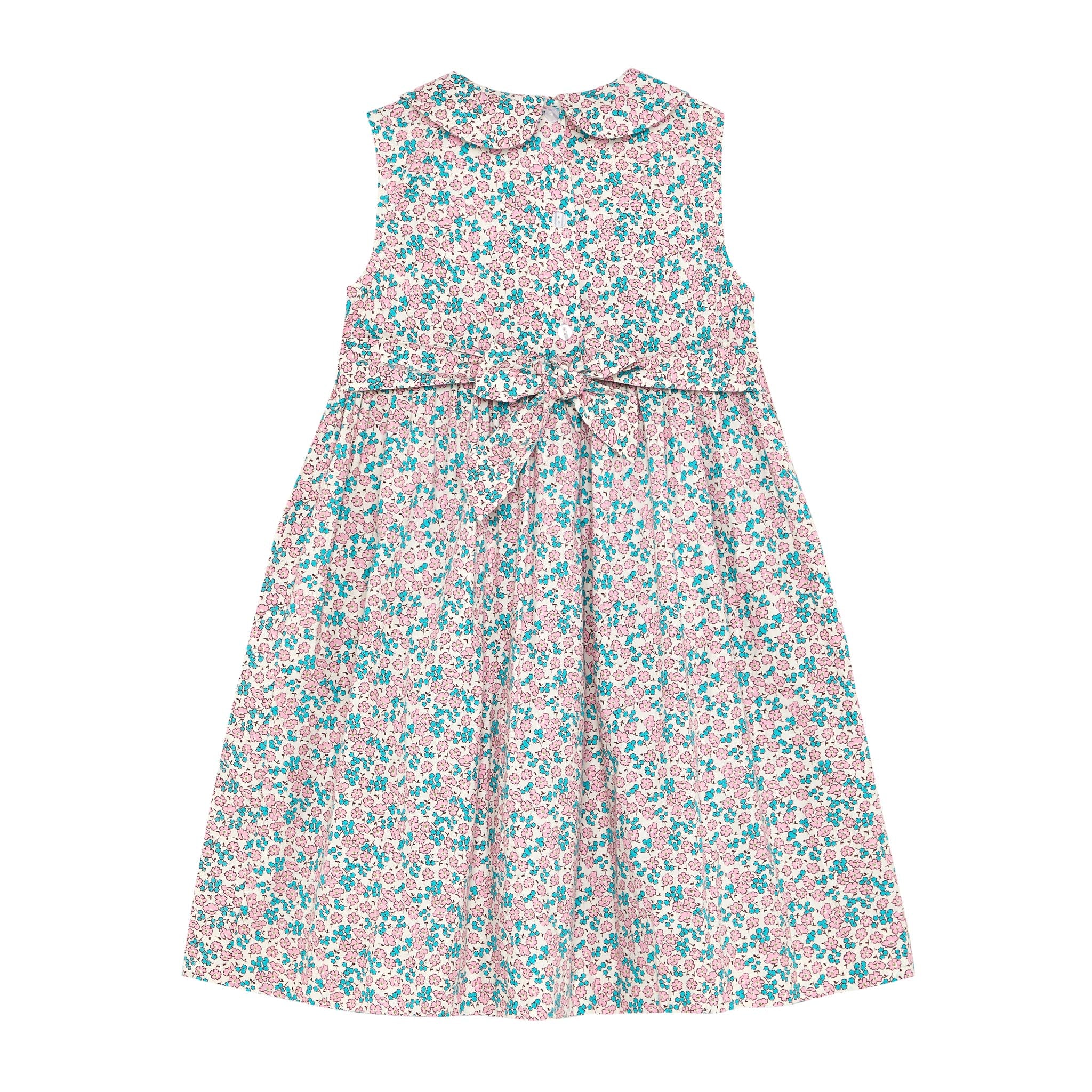 smocked dress, back view