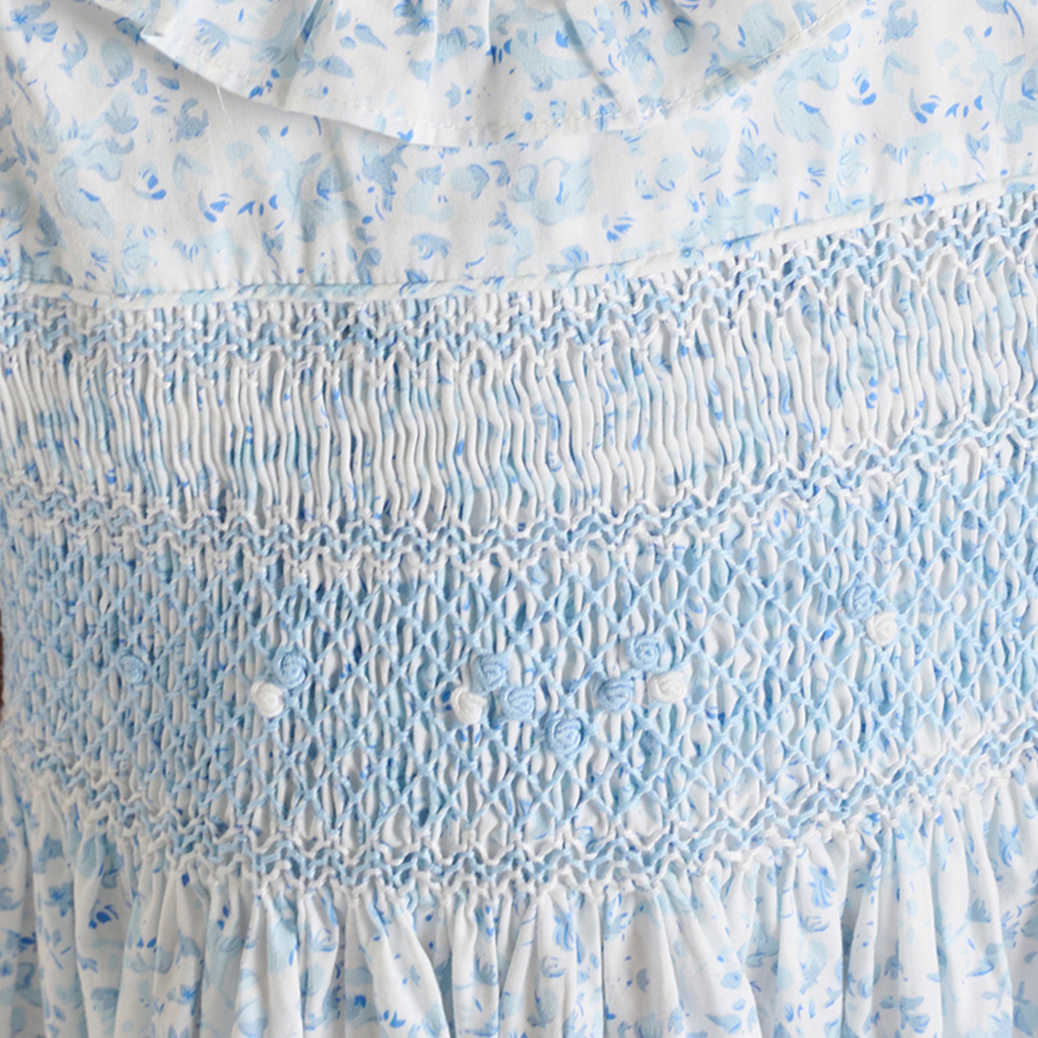 smocking close up