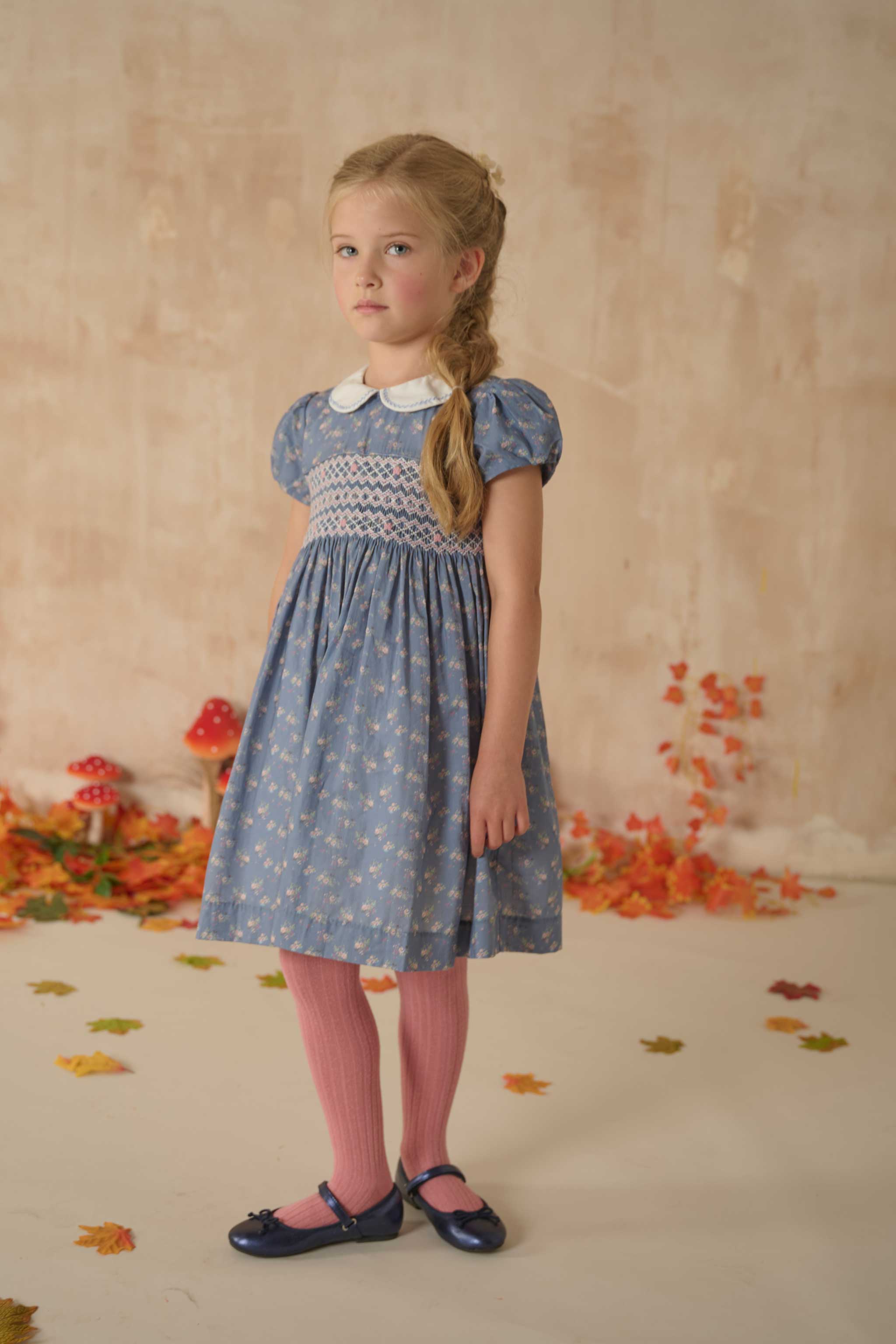 Hand-Smocked Girls Dress - Derin