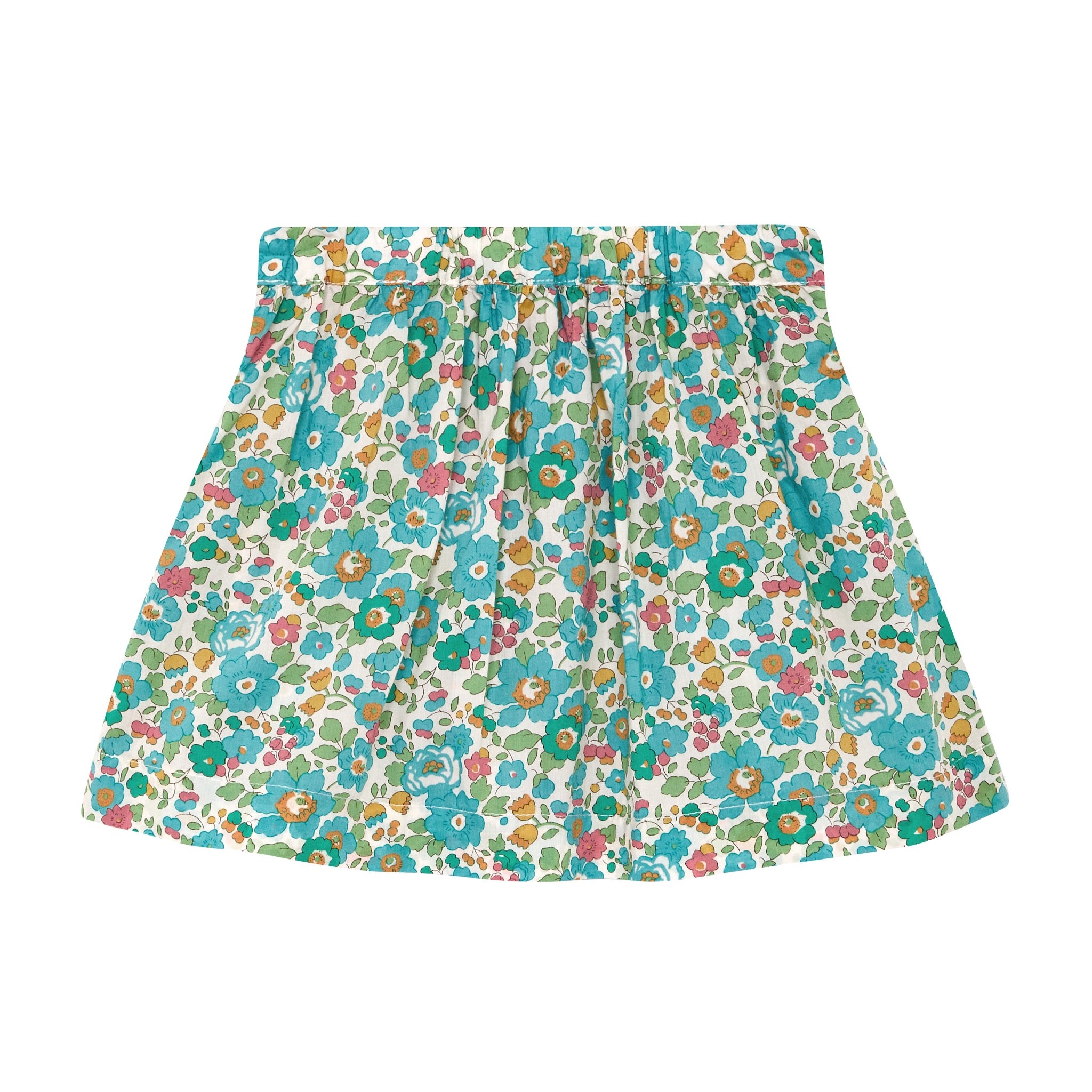 smocked girls skirt, Liberty Betsy fabric, back