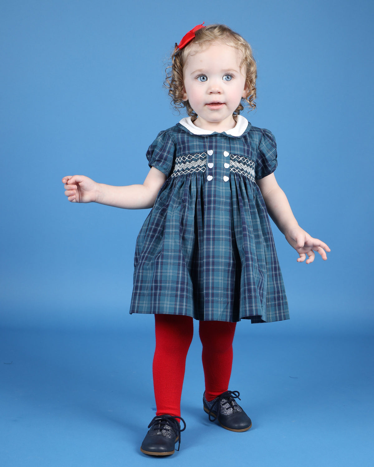 Hand-Smocked Baby Dress -HERMIONE