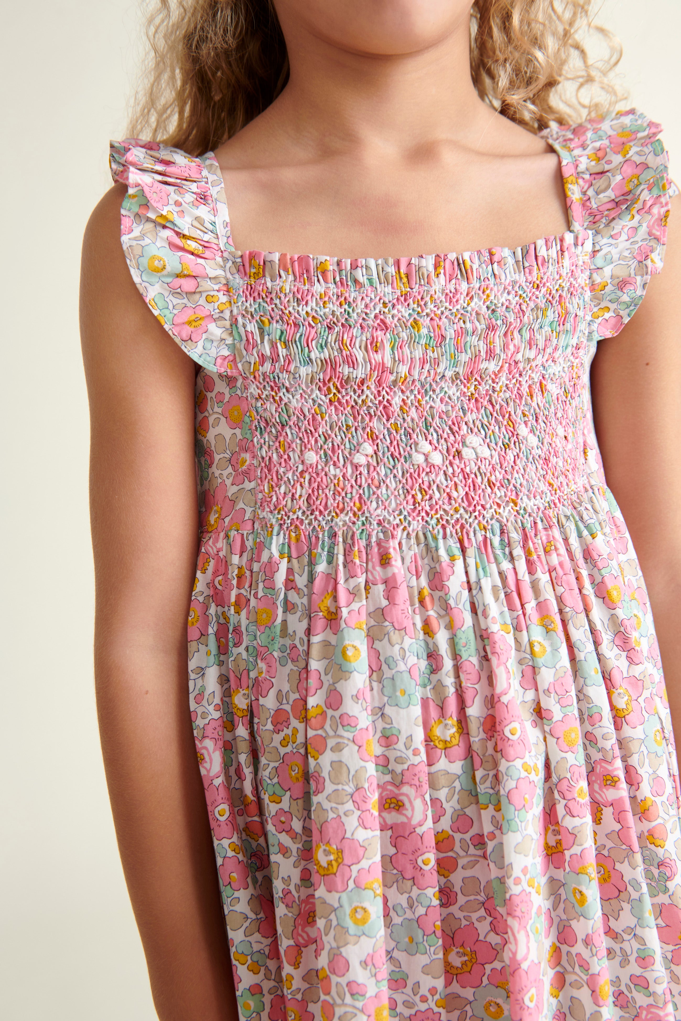 smocking detail, closeup