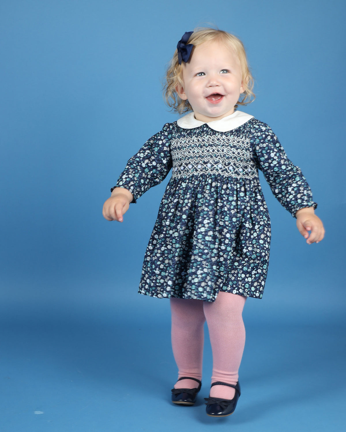 Hand-Smocked Baby Dress -LARA