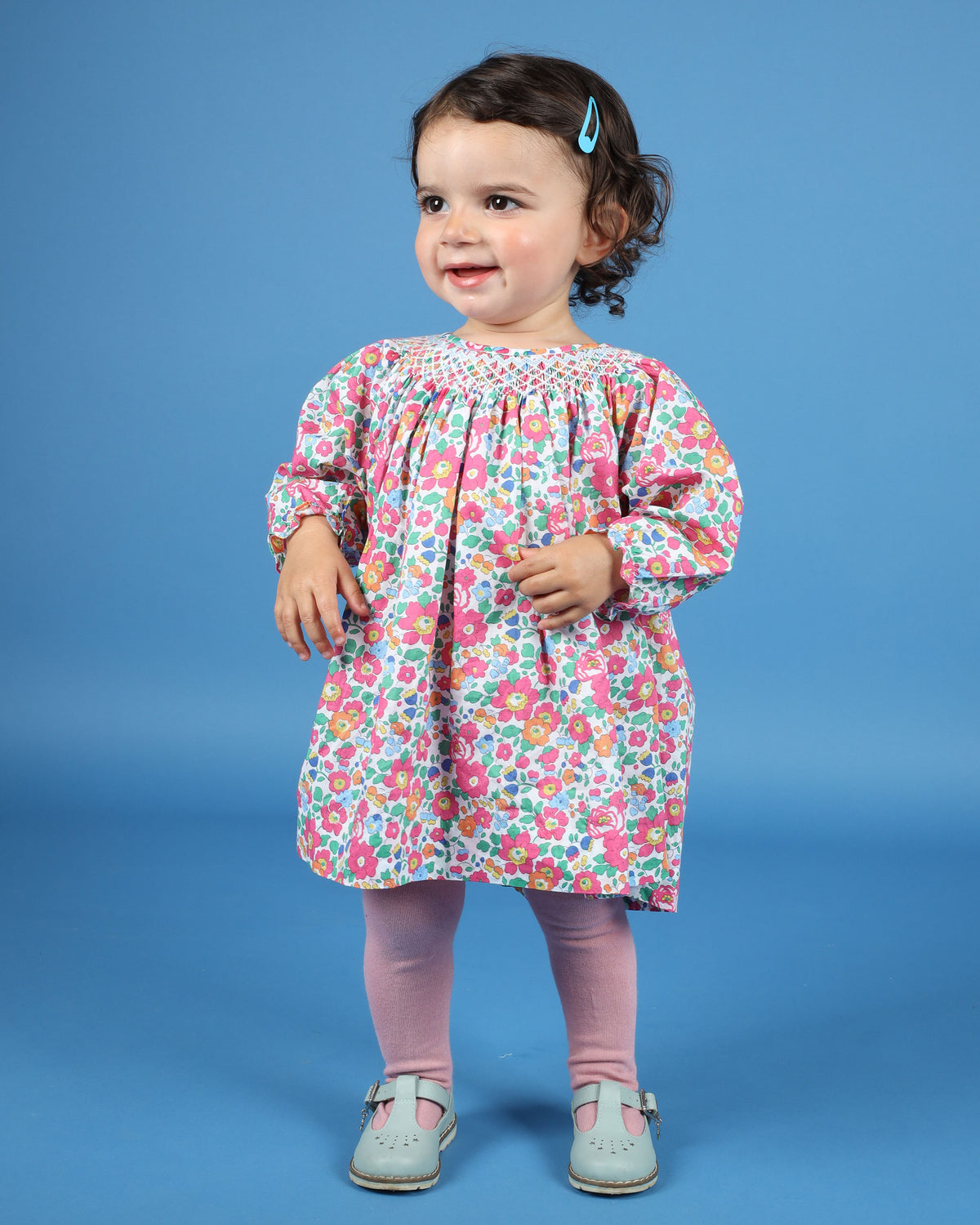 Made with Liberty Fabric-Hand-Smocked Baby Dress-MARA