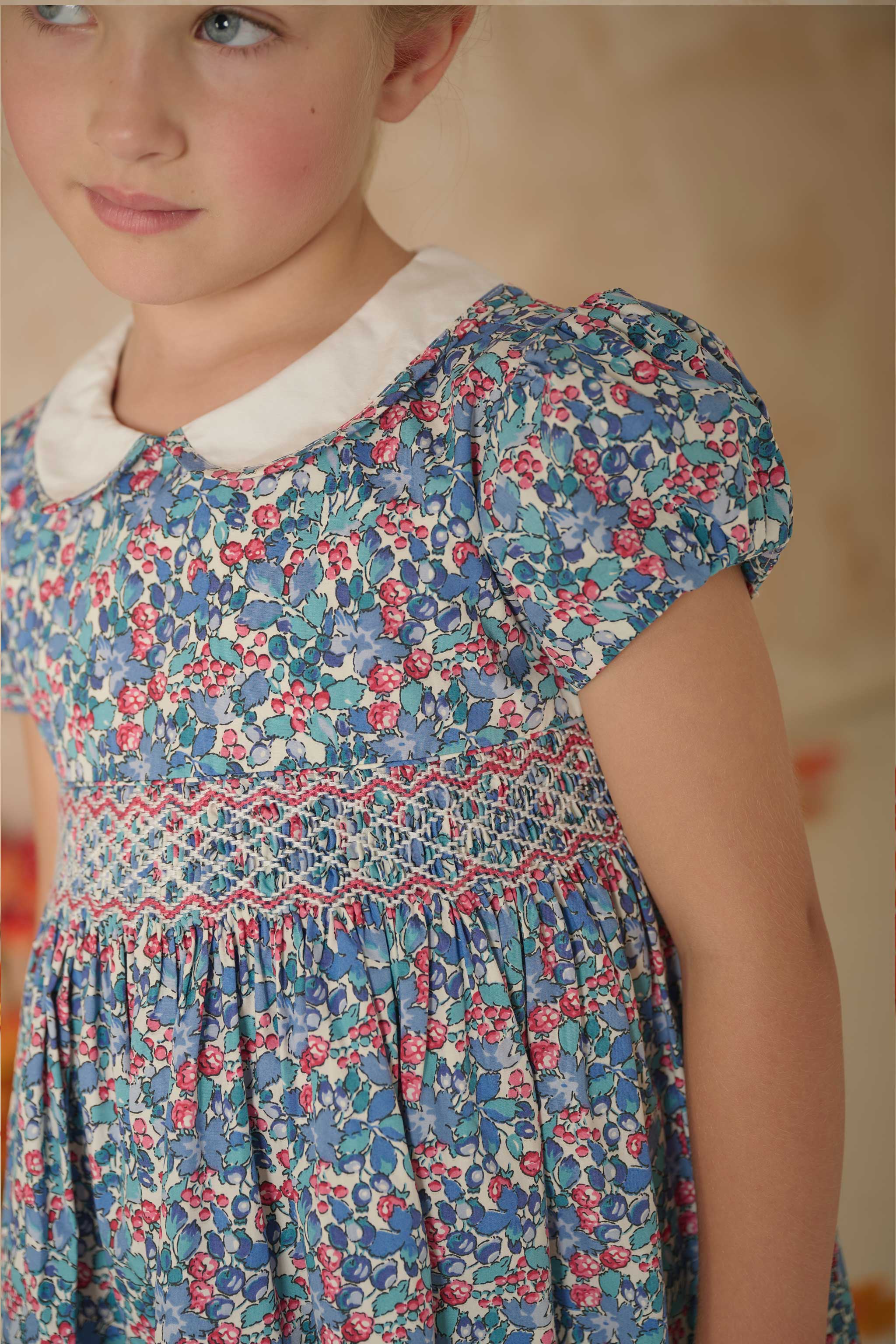 Hand-Smocked Girls Dress - Martha