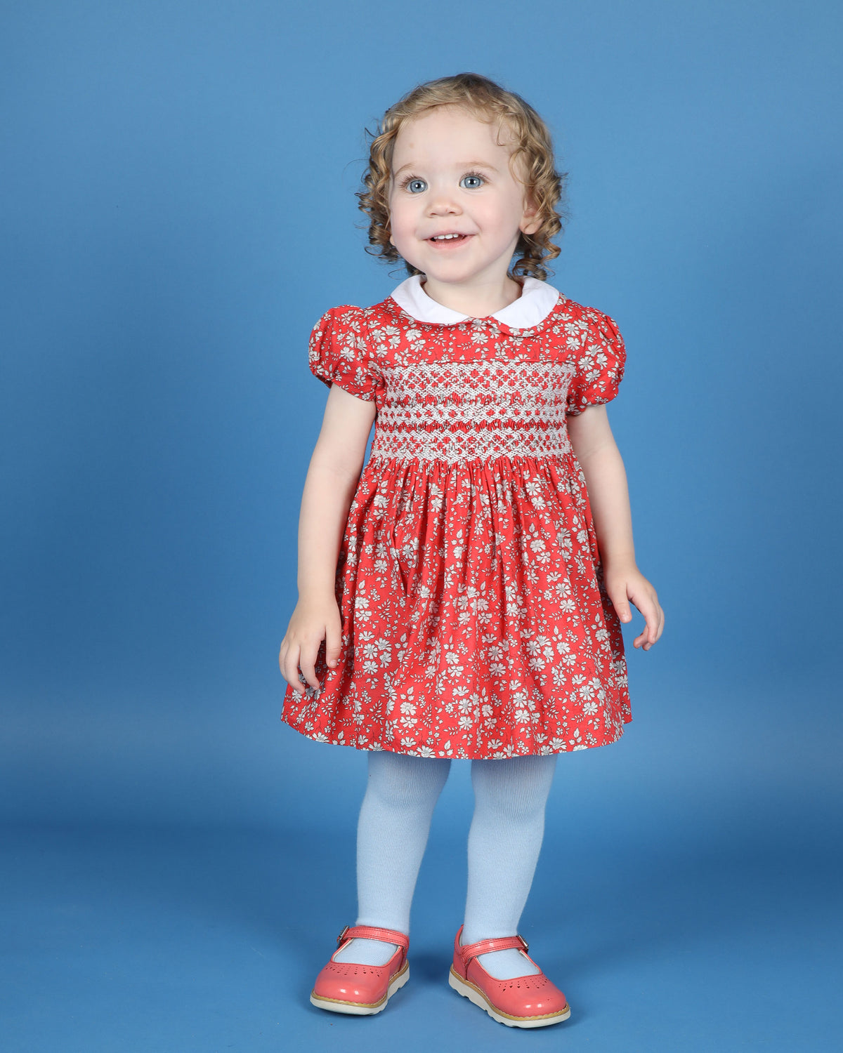 Made with Liberty Fabric:Hand-Smocked Baby Dress - PALOMA