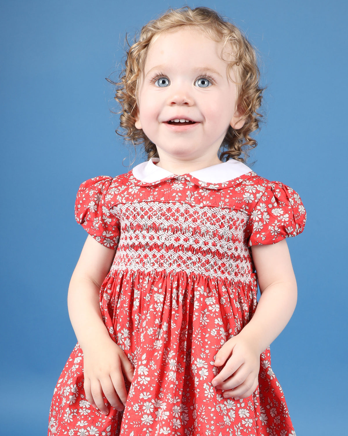 Made with Liberty Fabric:Hand-Smocked Baby Dress - PALOMA