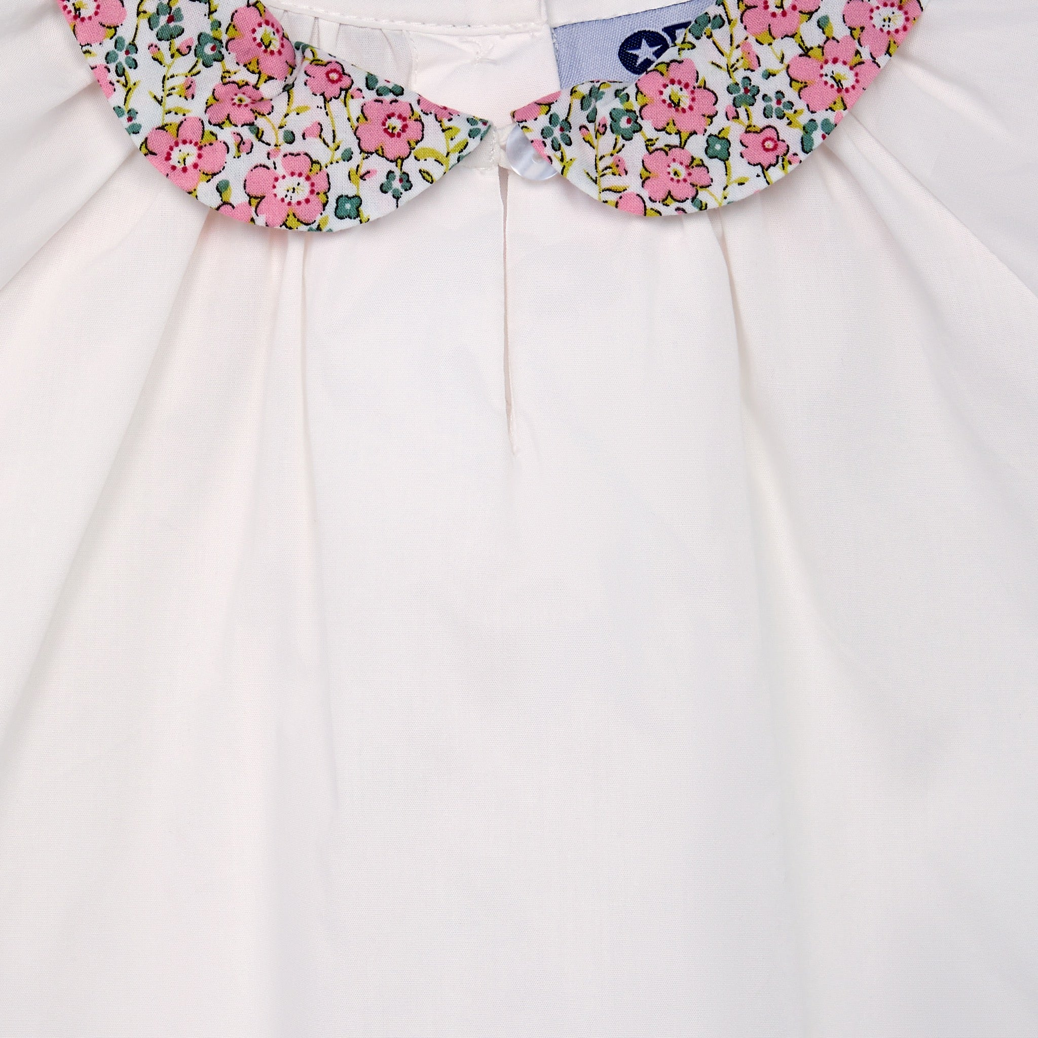 blouse, floral collar detail