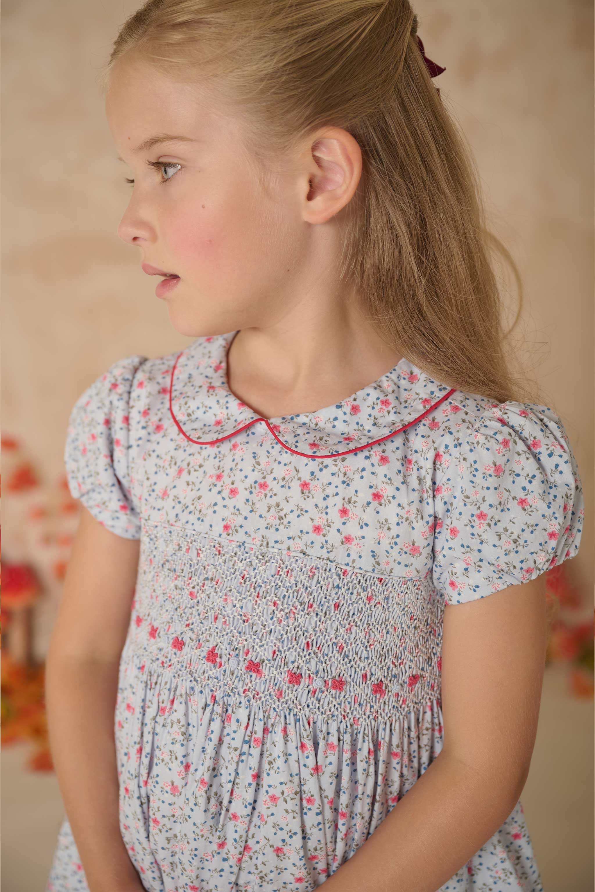Hand-Smocked Girls Dress - Sammie