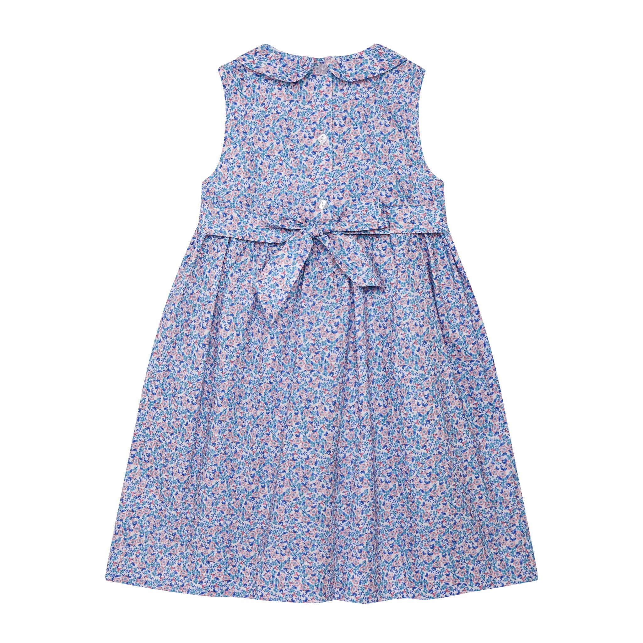 black of floral dress for girls, blue