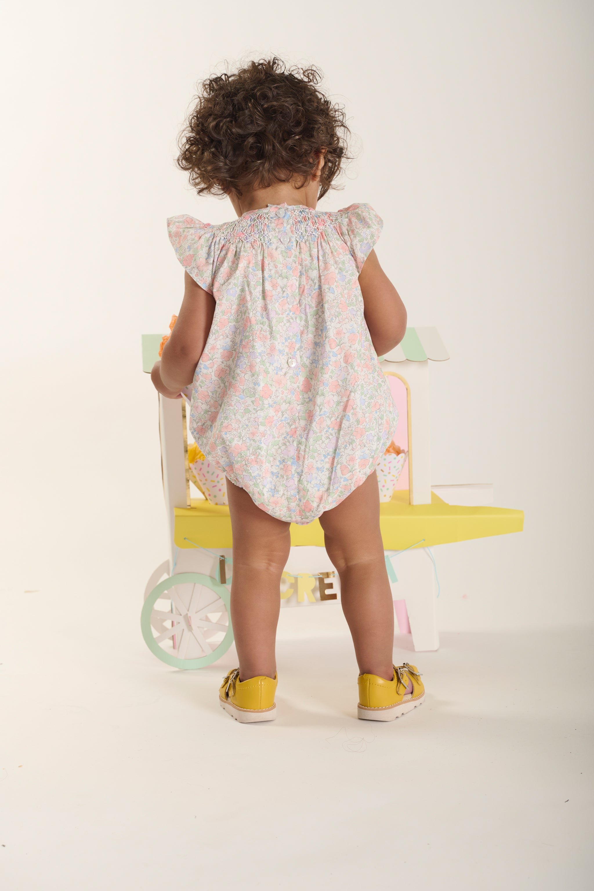 Hand-Smocked Baby Bubble - Delphine