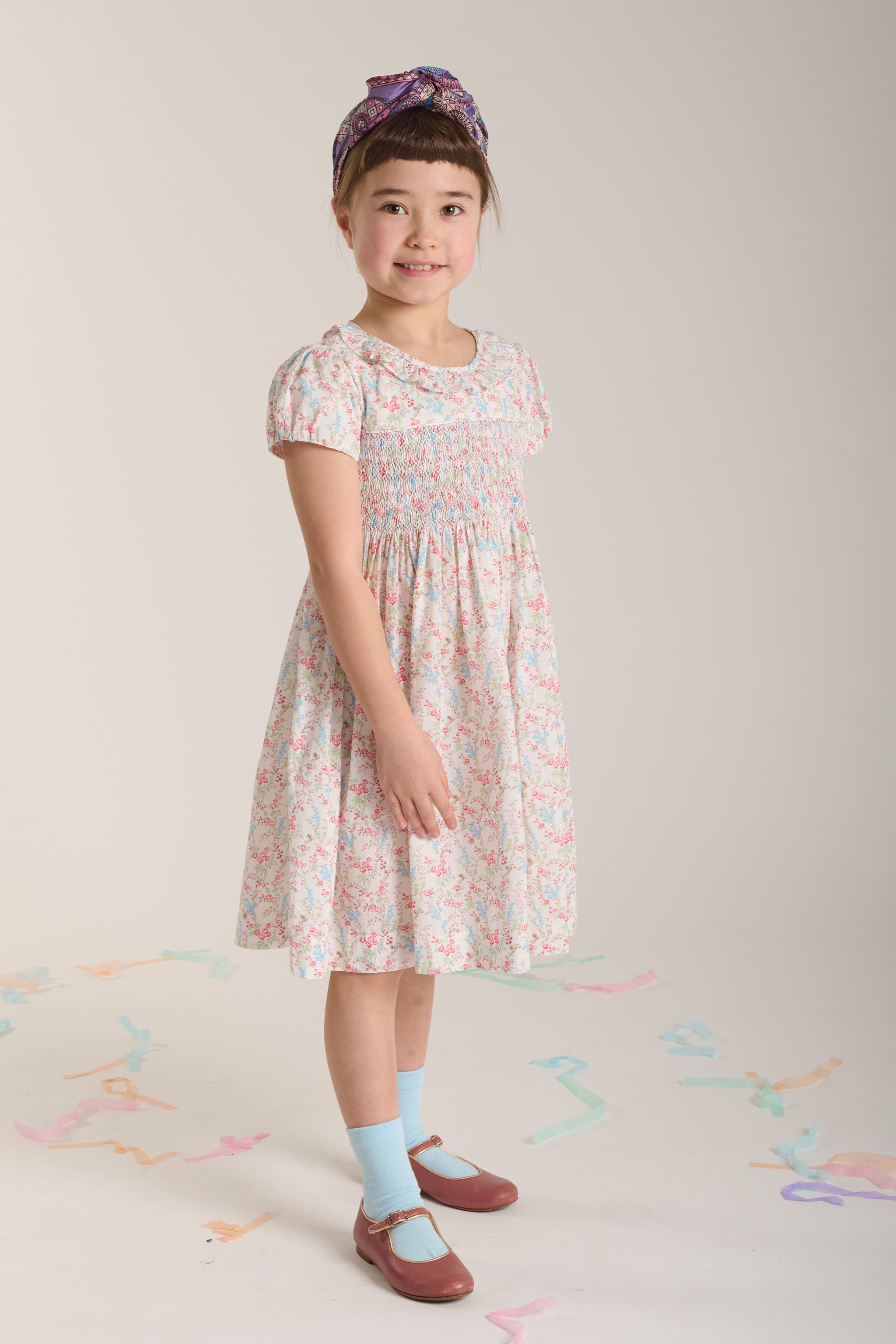 Hand-Smocked Girls Dress - Laura