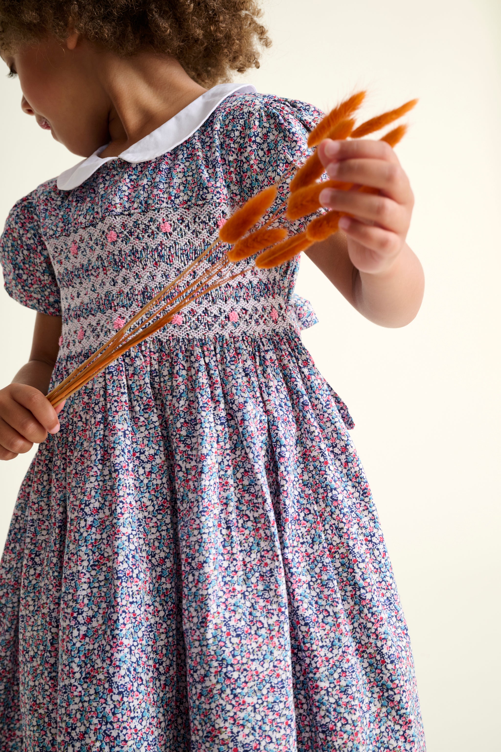 ditsy floral dress worn by child model
