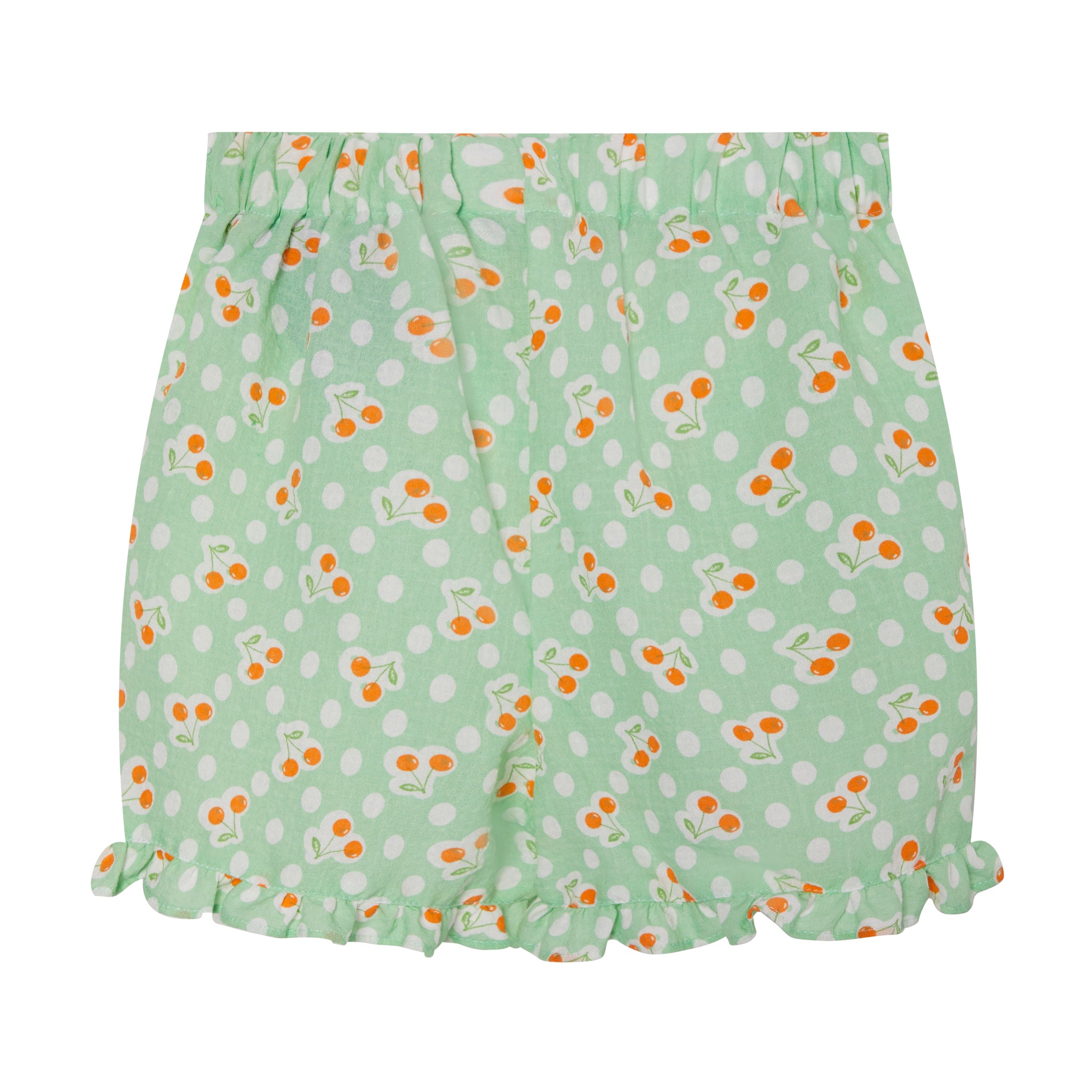 cherry print shorts, back