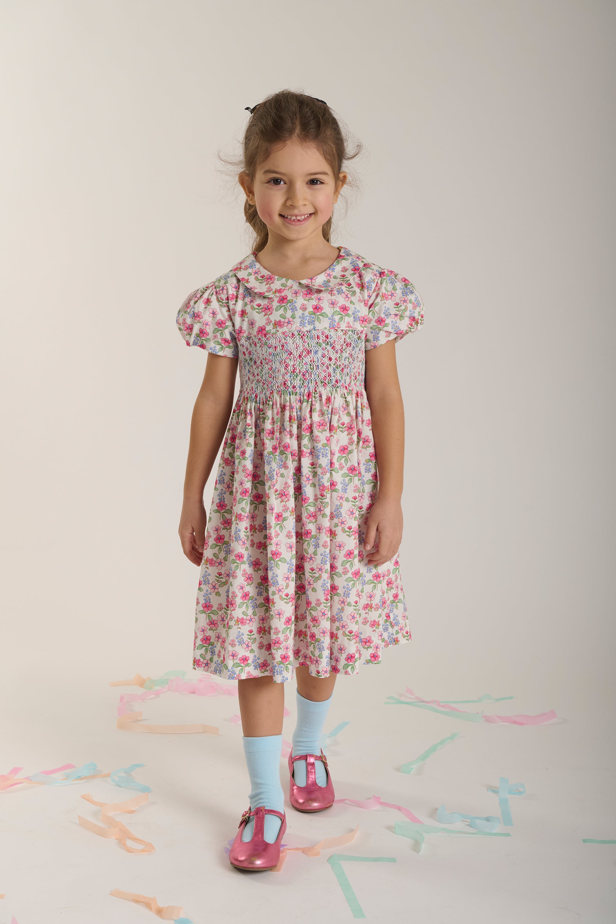 Hand-Smocked Girls Dress - Hannah