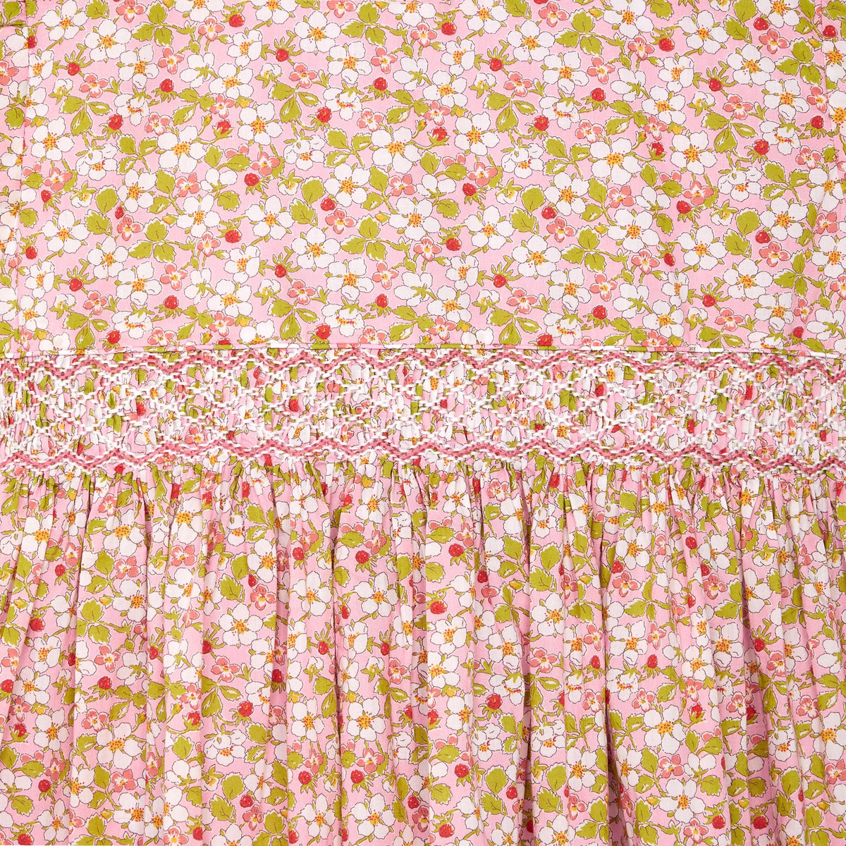 Made with Liberty Fabric- Hand-Smocked Girls Dress - JERALYN