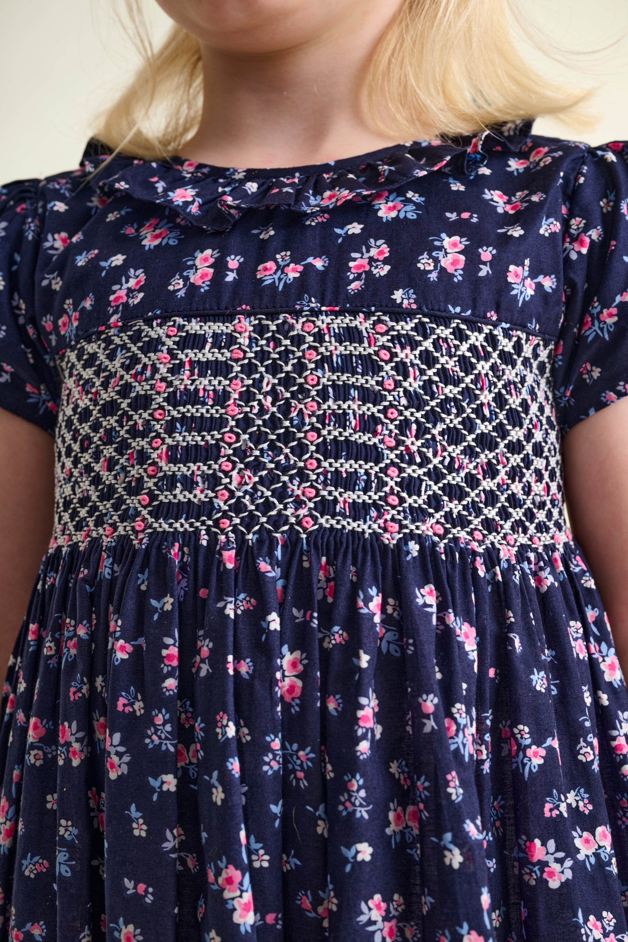 smocking detail closeup