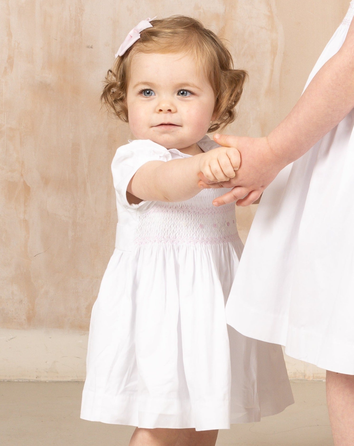 bay occasional dress with hand-smocken