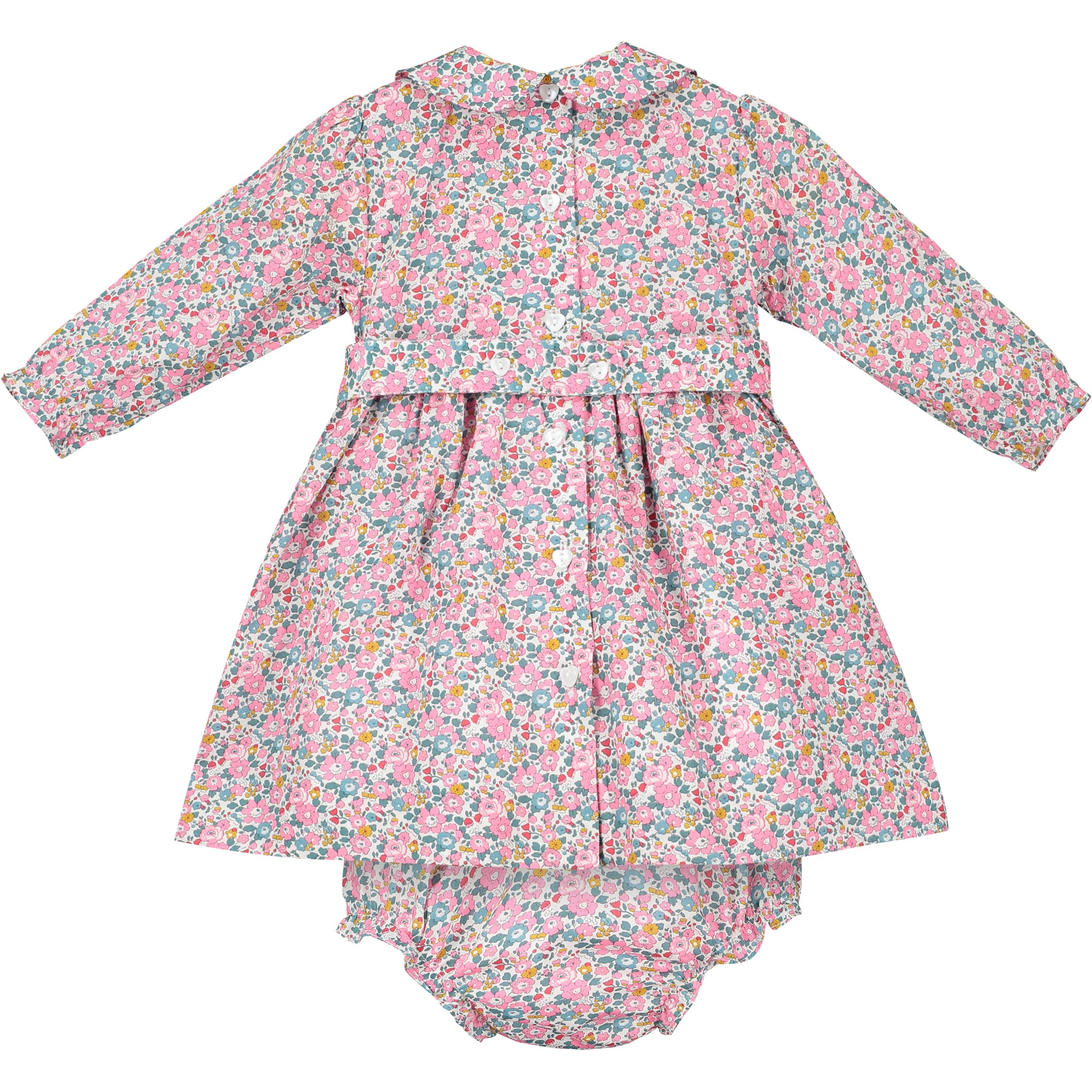 Long sleeve Liberty print dress for babies