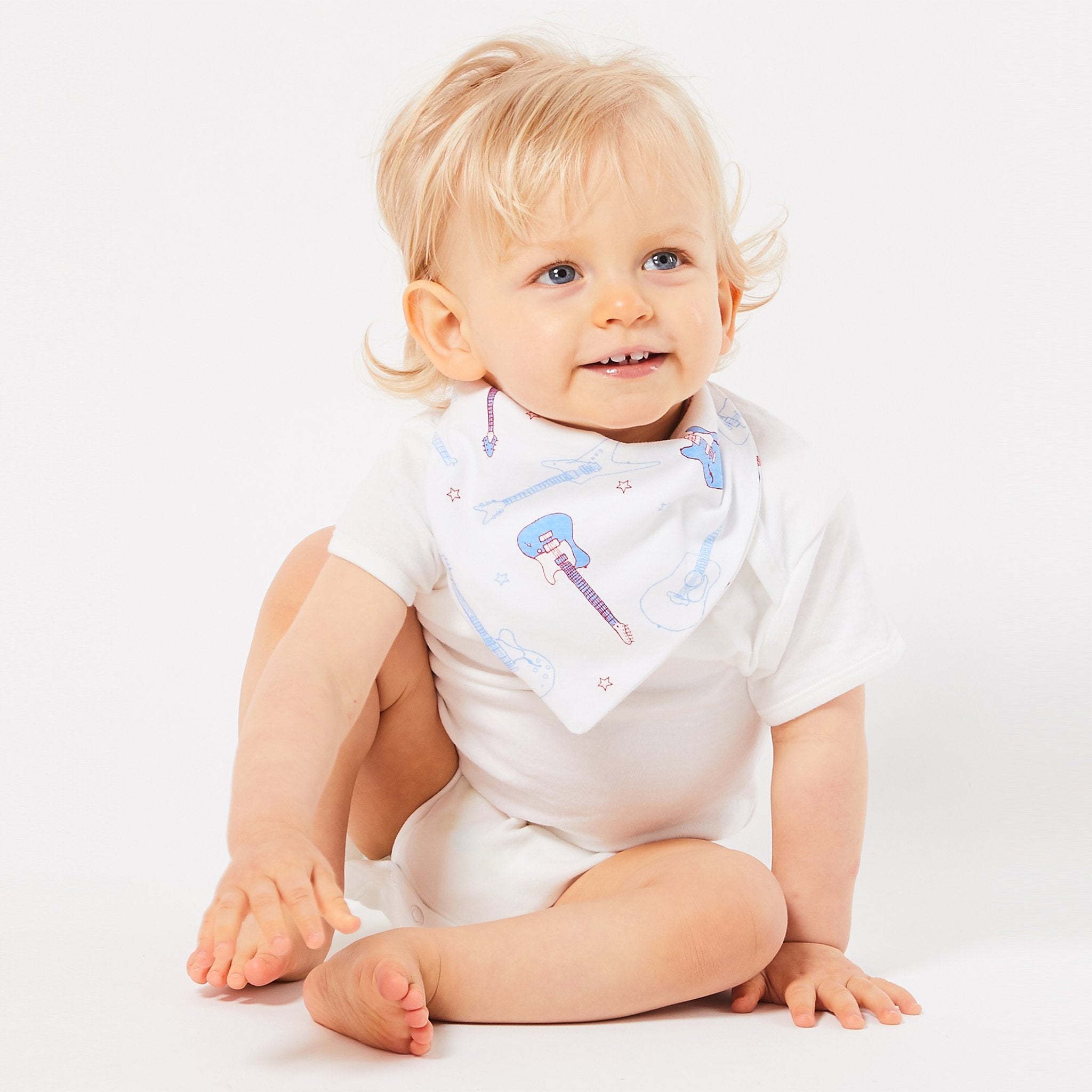 Organic Baby Bib - Guitar