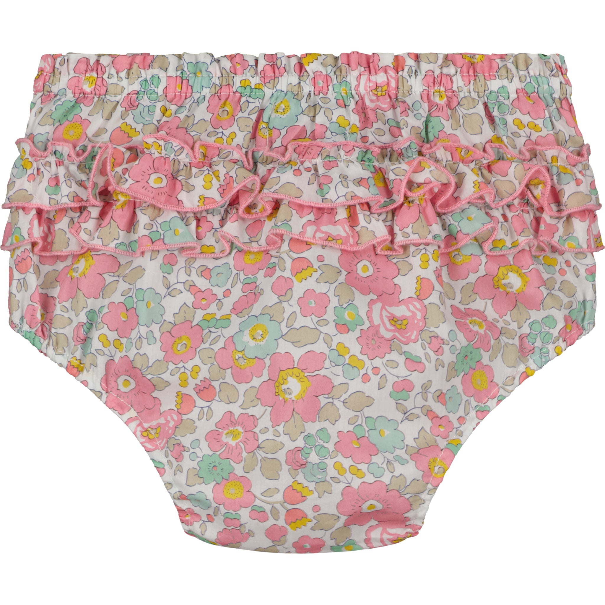 Liberty print baby shorts, back