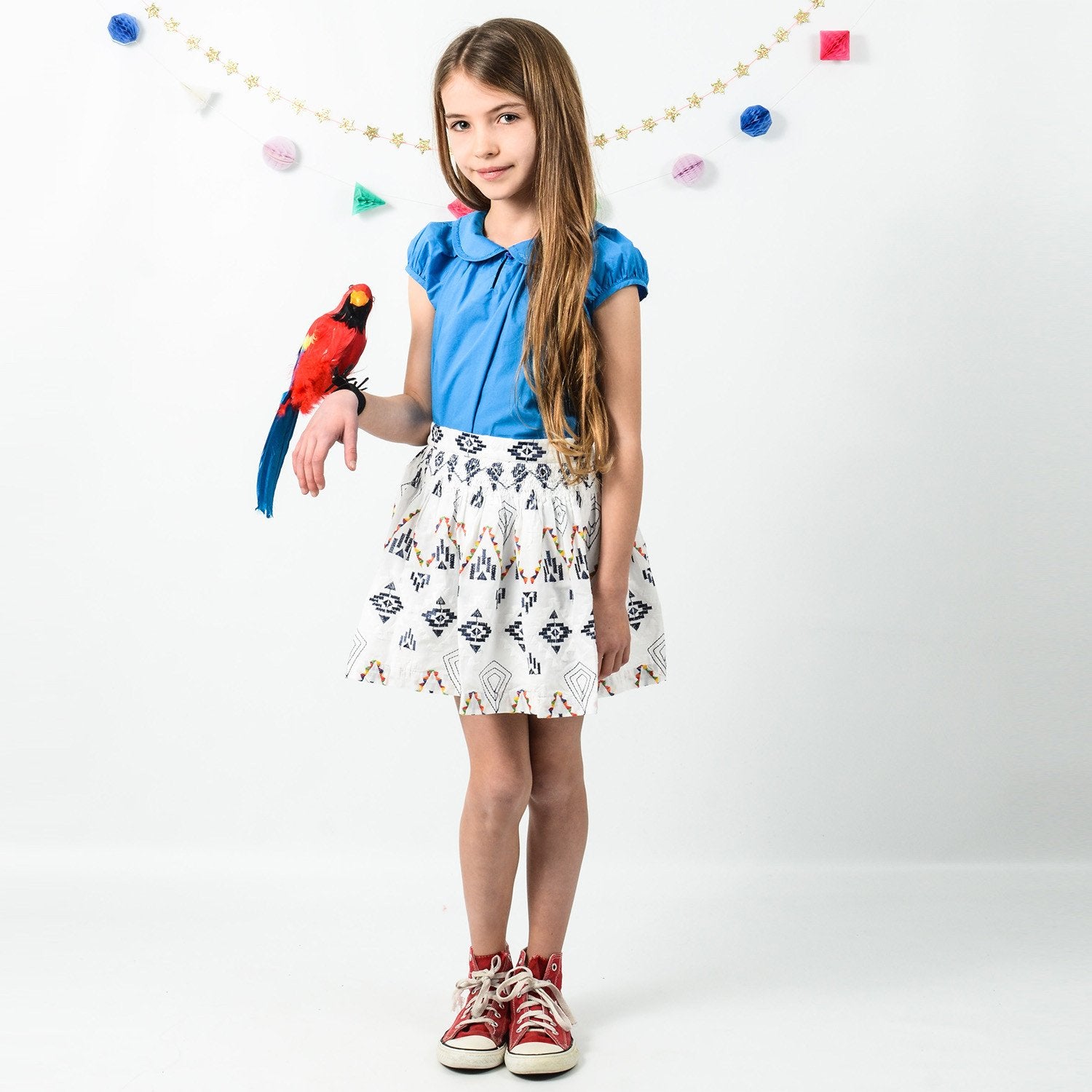 girls aztec print summer skirt