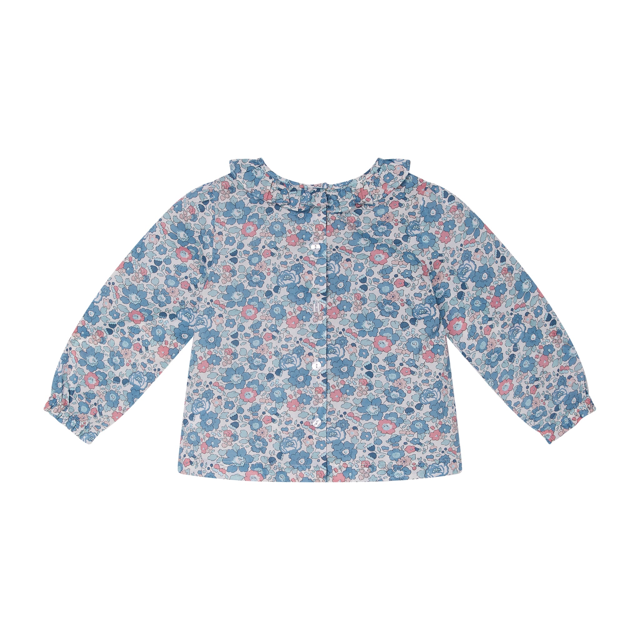 girls blouse, Liberty Betsy fabric, back
