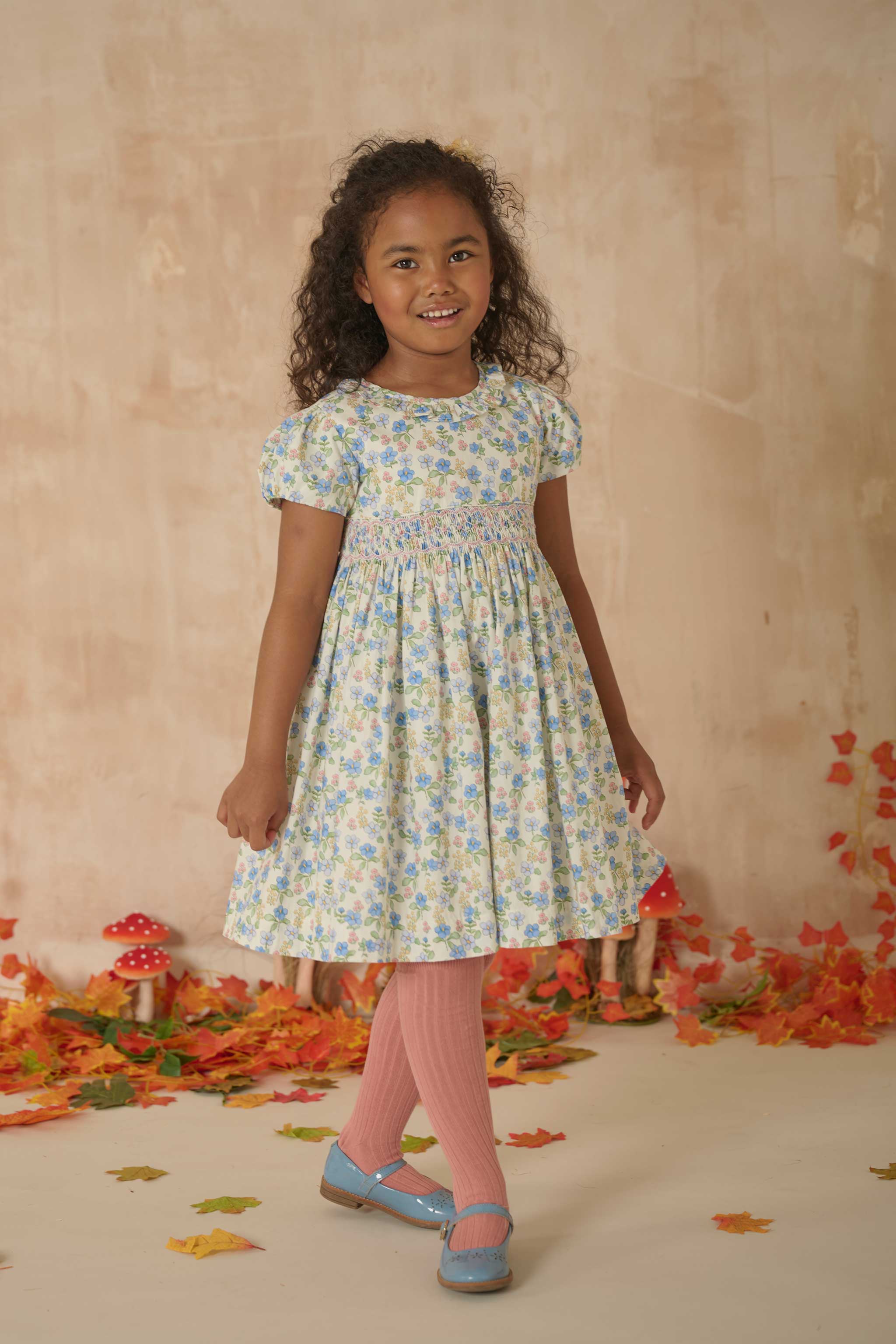 Hand-Smocked Girls Dress - Aurelia