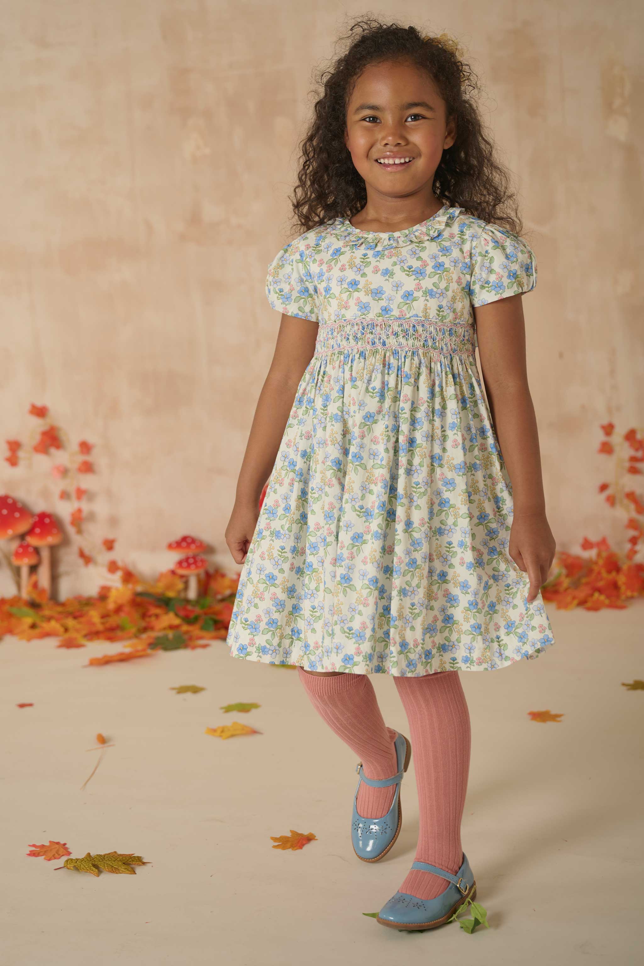 Hand-Smocked Girls Dress - Aurelia