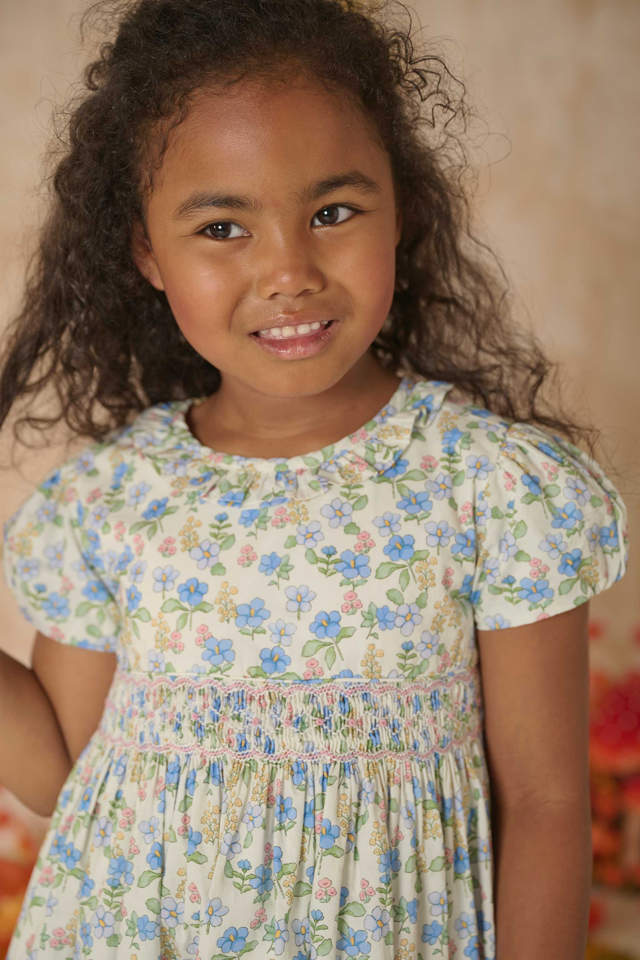 Hand-Smocked Girls Dress - Aurelia
