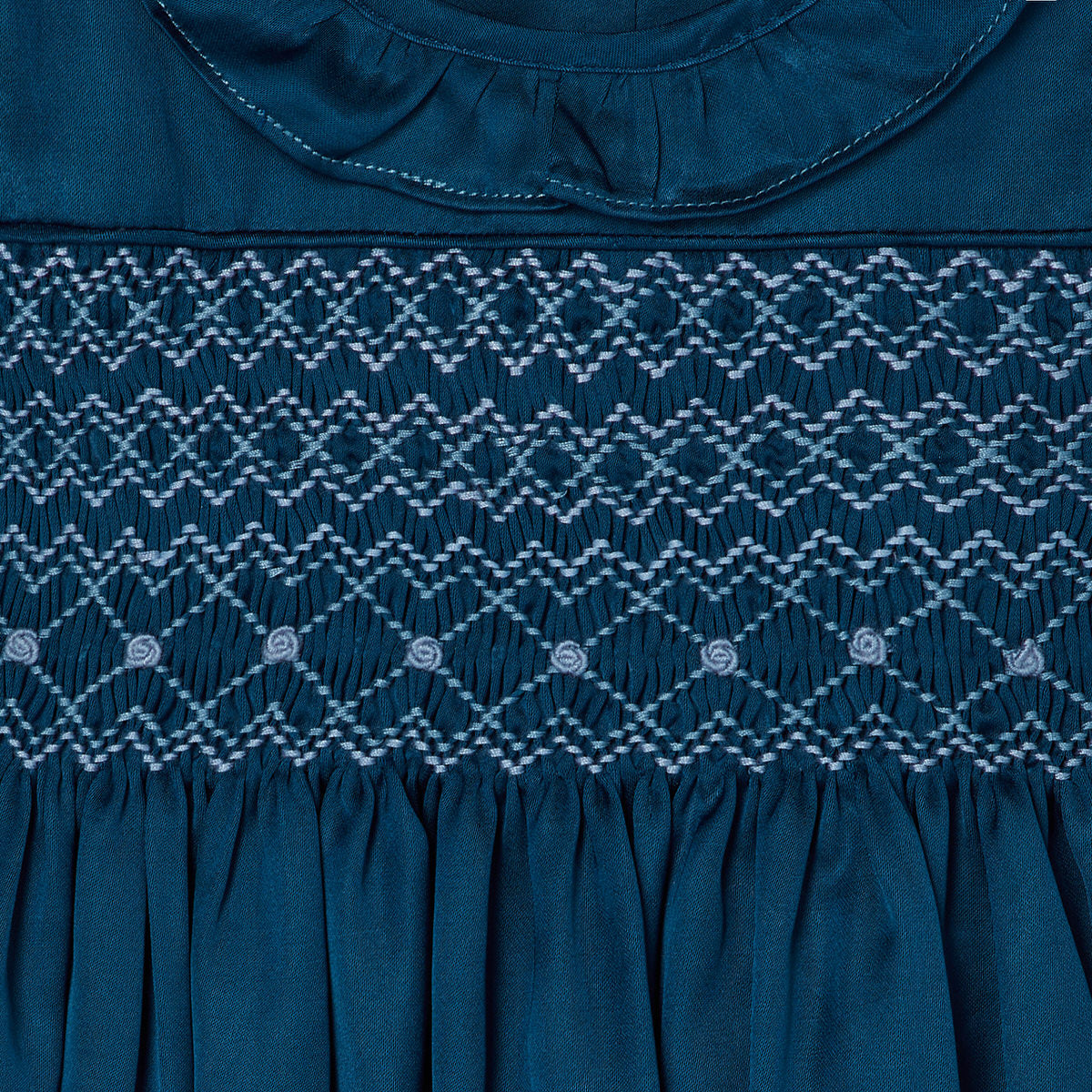 Hand-Smocked Baby Dress - AZURA