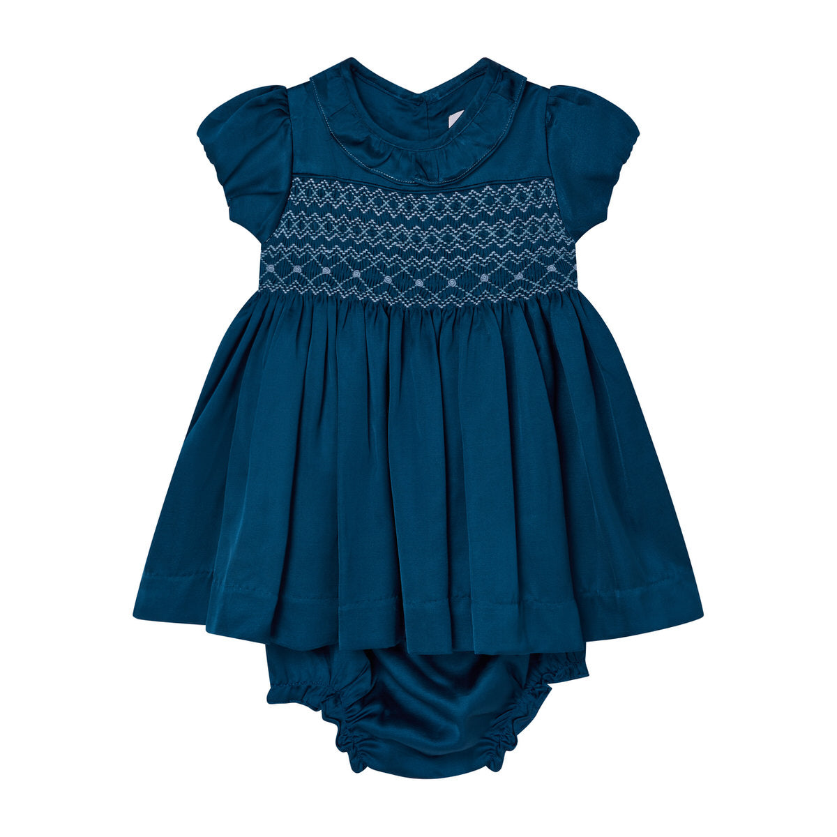 Hand-Smocked Baby Dress - AZURA