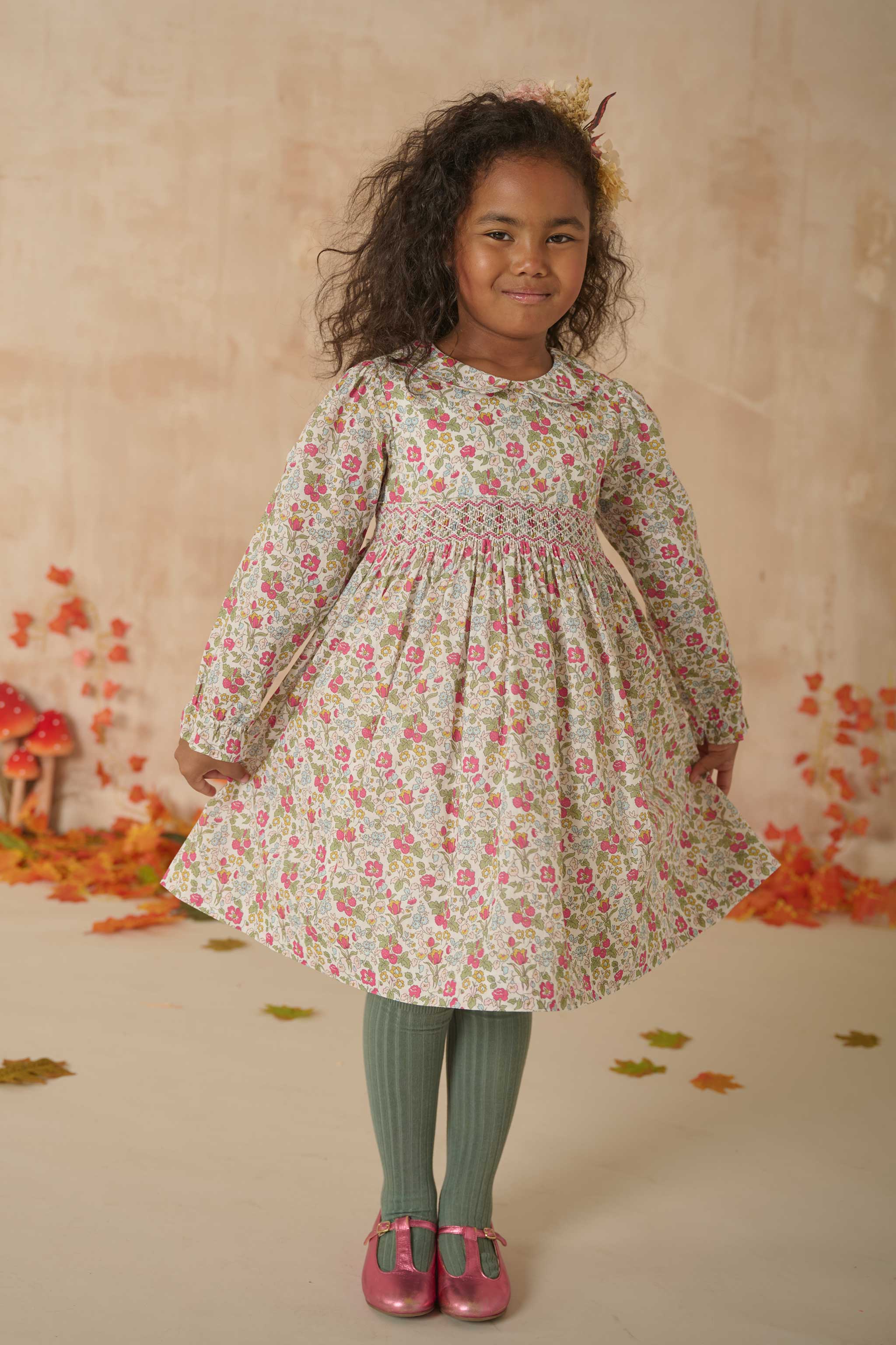 Hand-Smocked Girls Dress - Daphny