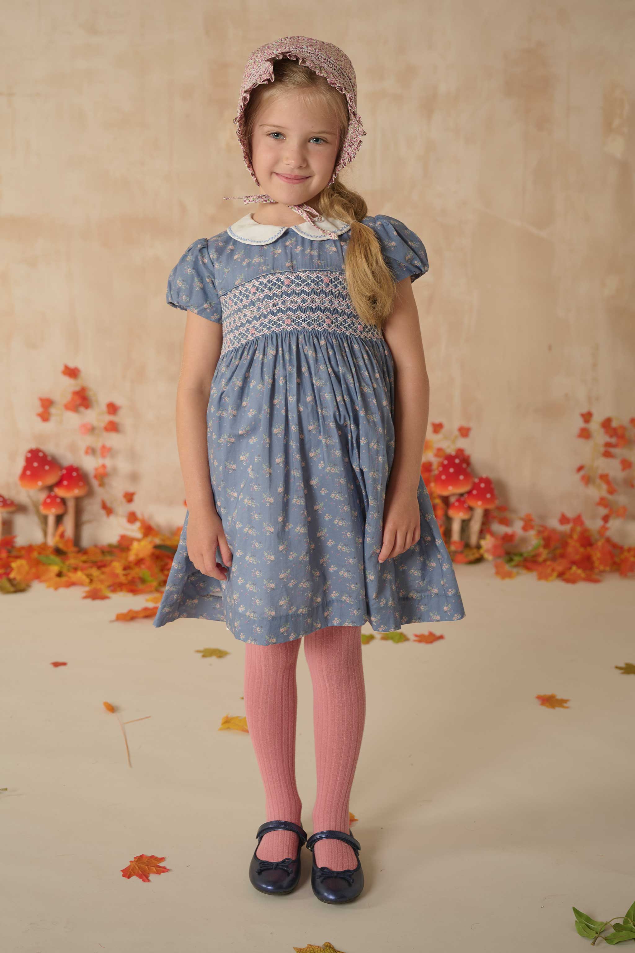 Hand-Smocked Girls Dress - Derin