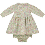 baby dress, floral, hand-smocked, front