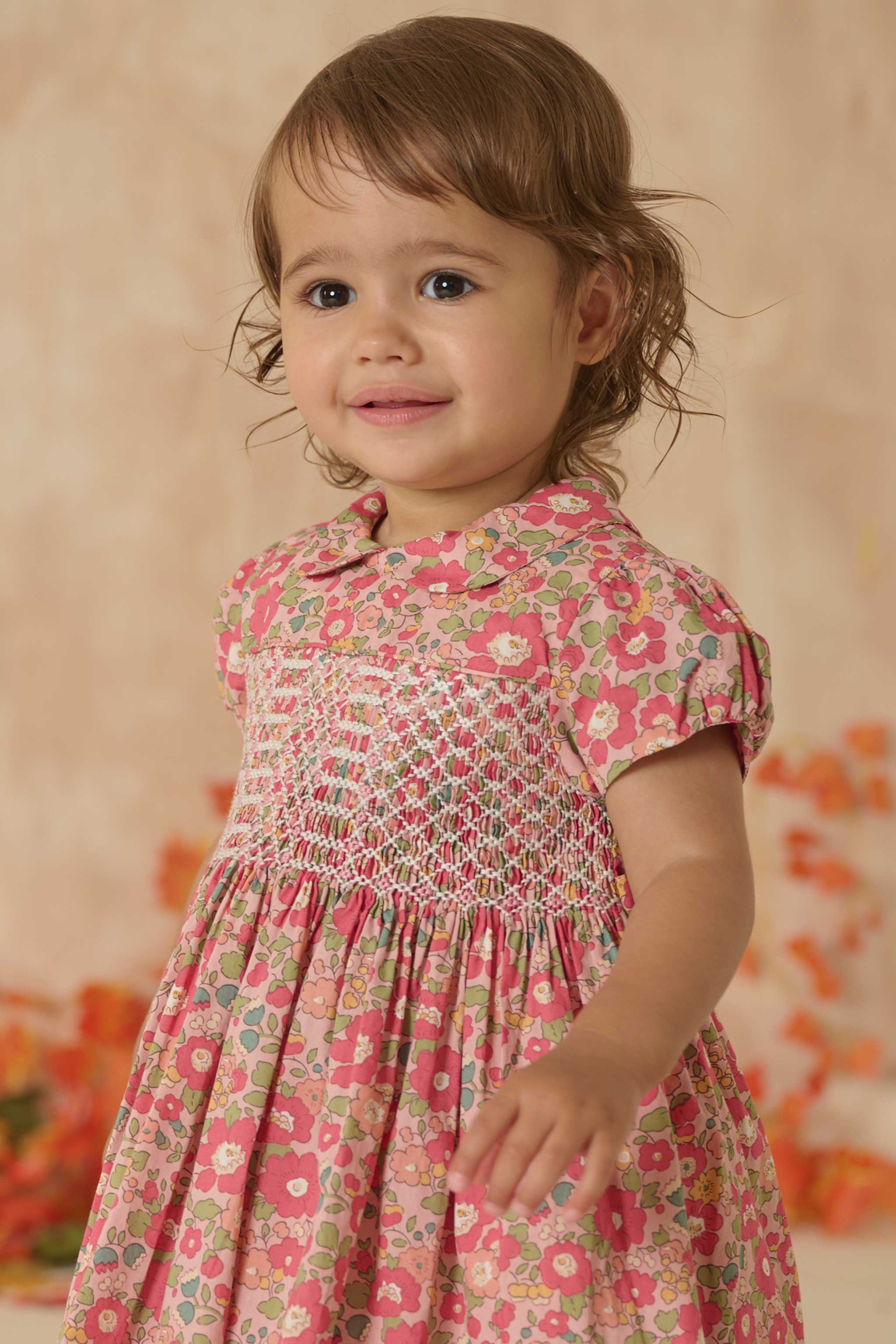 Hand-Smocked Baby Dress - Emelina