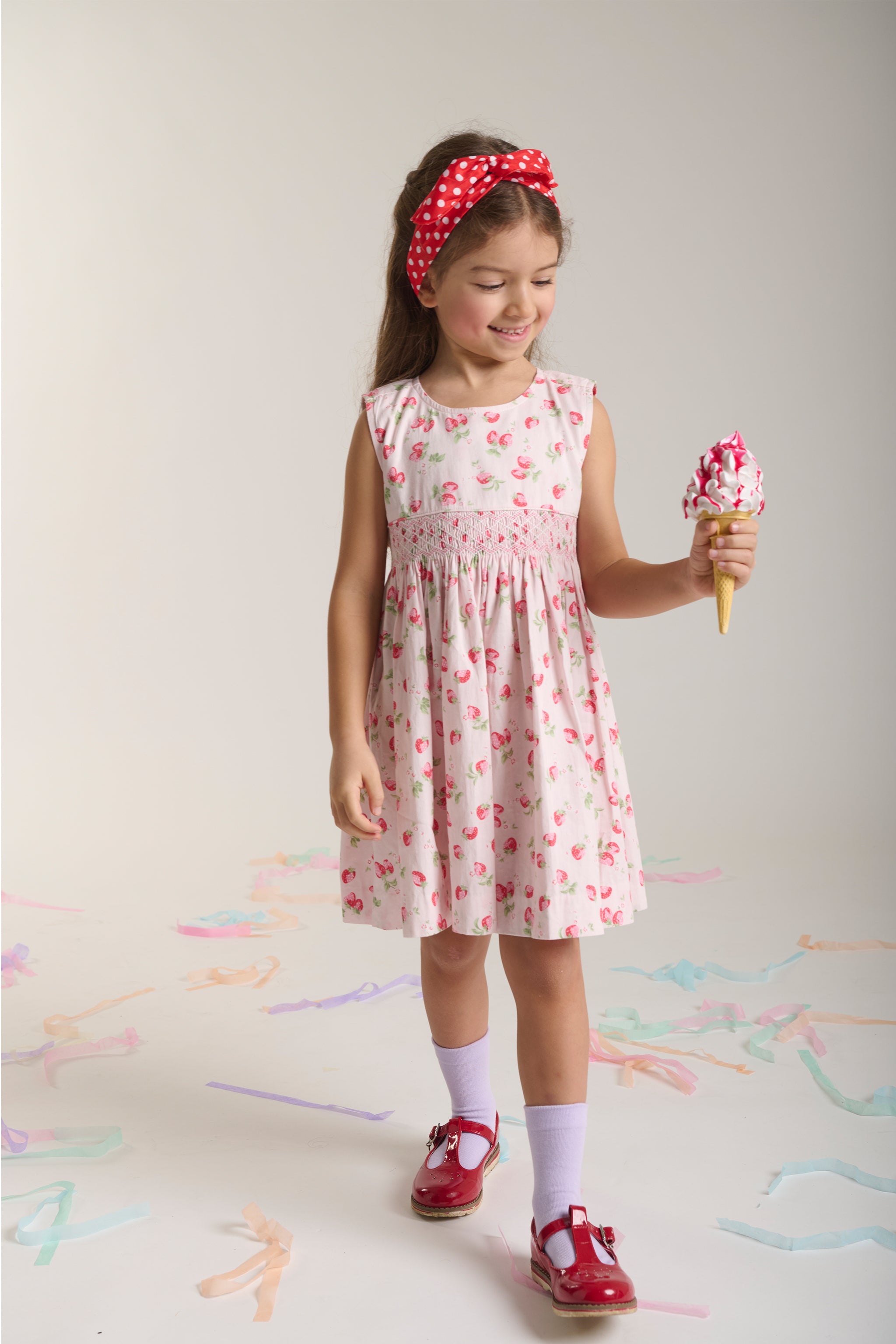 Hand-Smocked Girls Dress - Fayla