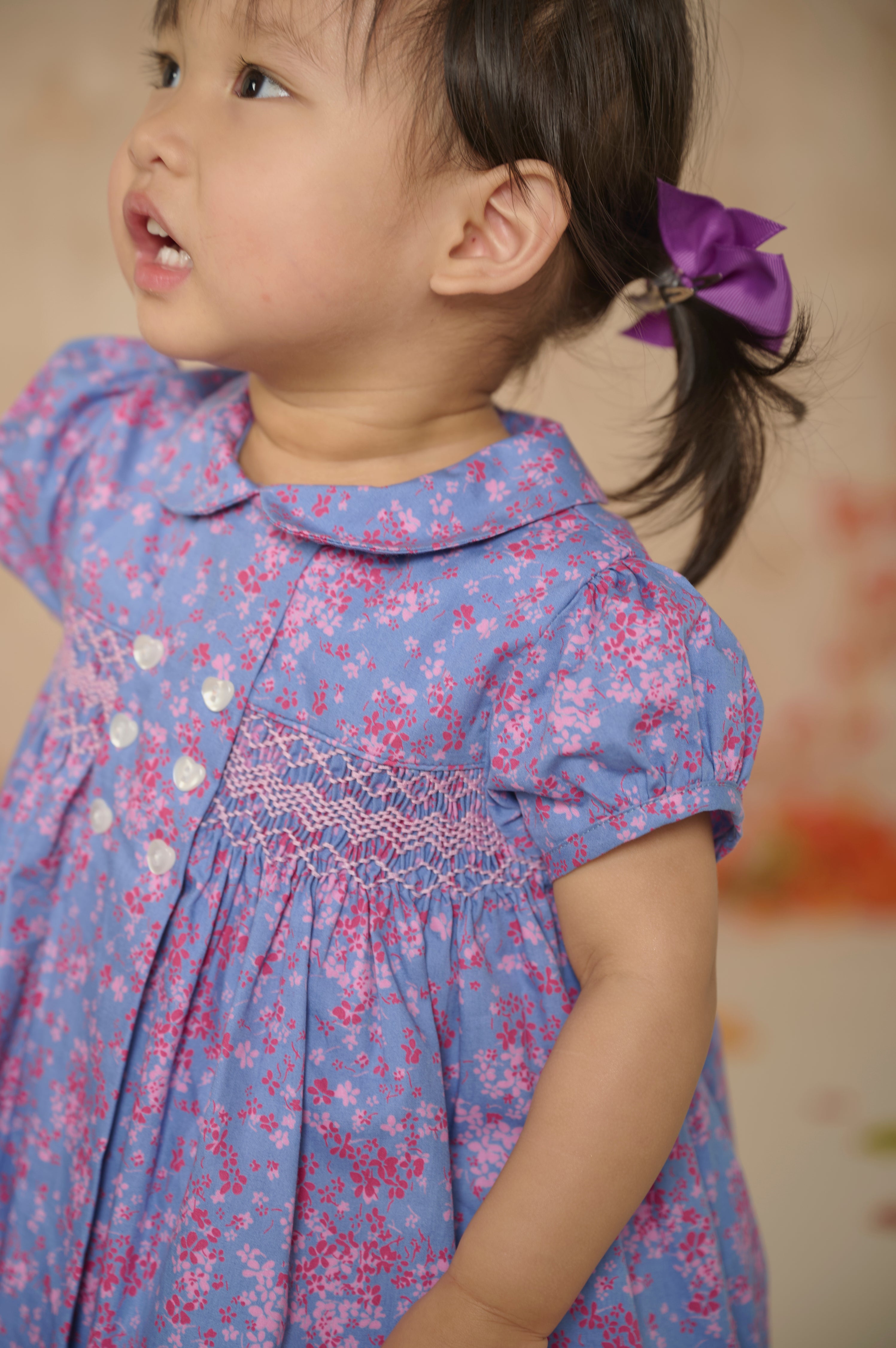 Hand-Smocked Baby Dress - Gabby