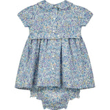 baby smock dress made from Wiltshire Tana Lawn™ Cotton , blue, back