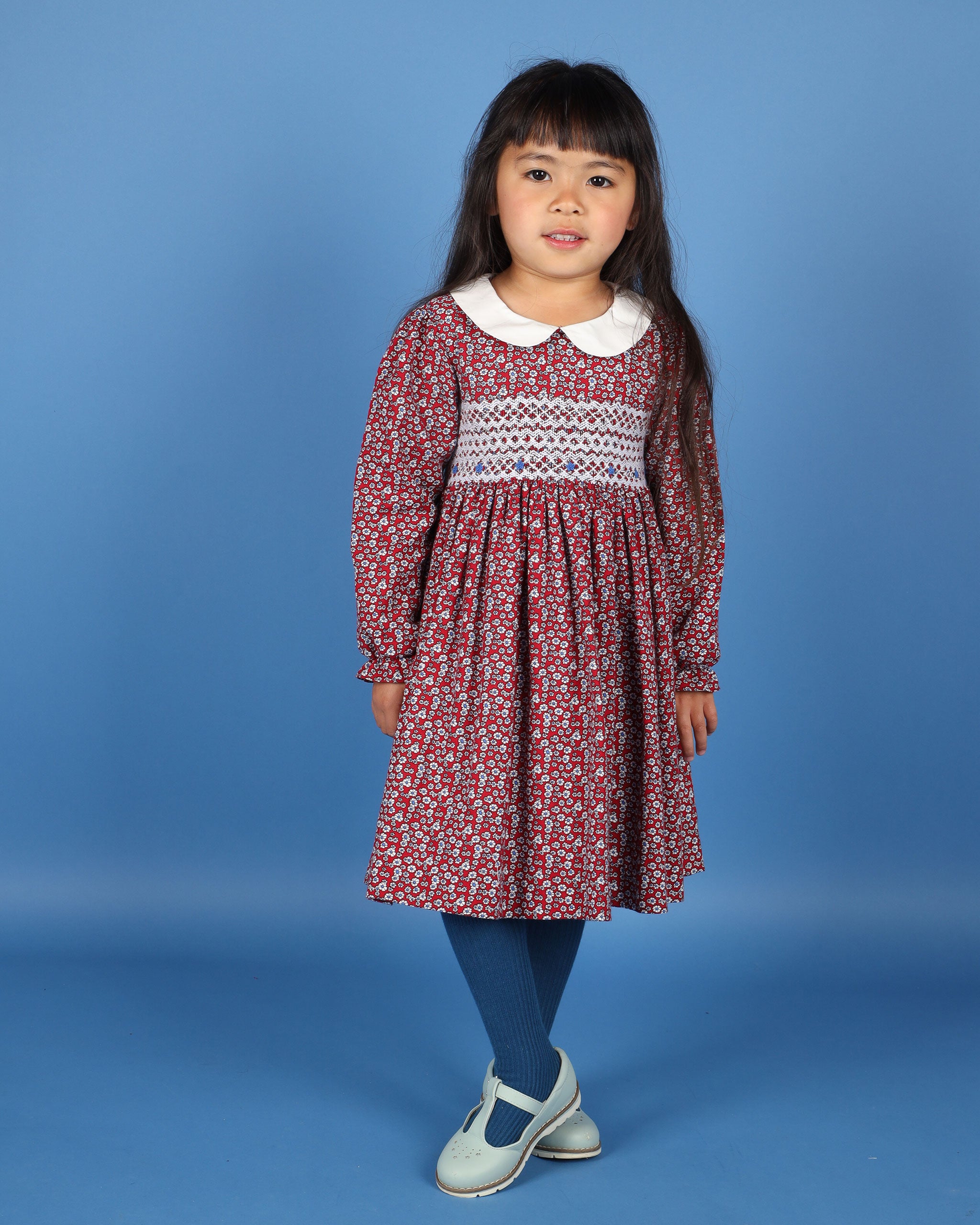 girl in hand-smocked dress