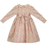 floral hand-smocked dress, made from organic Liberty fabric, back