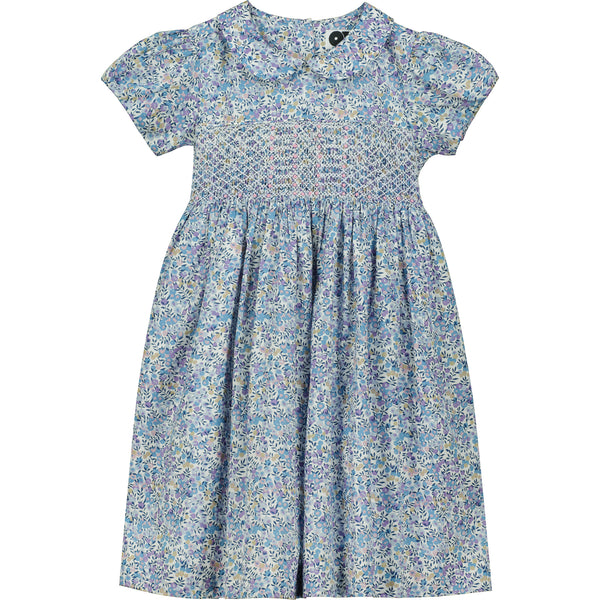 smocked girls dress, made from Liberty Wiltshire Tana Lawn™ Cotton, front