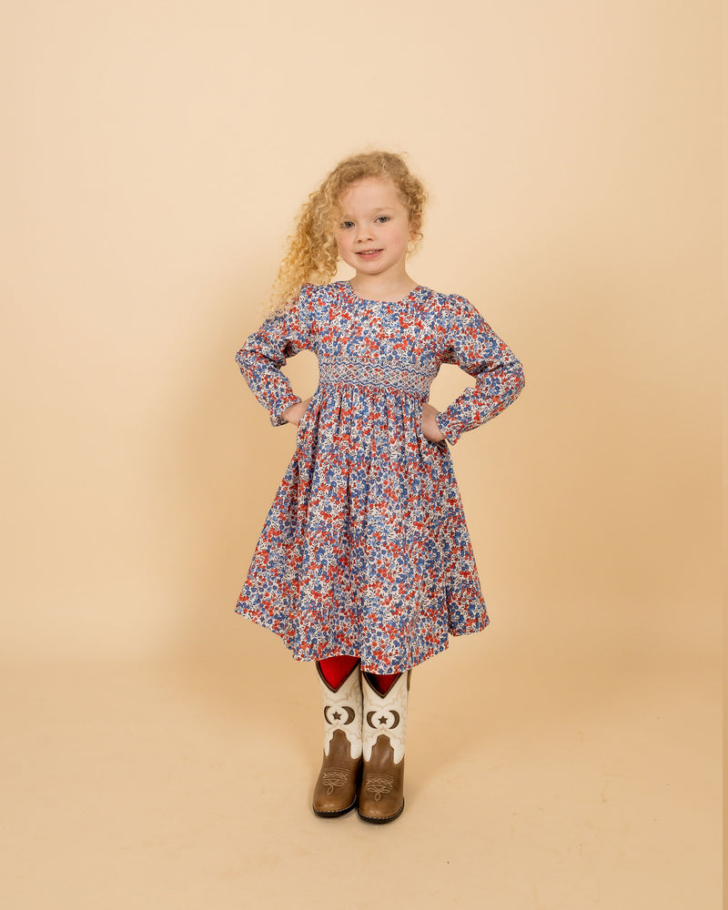 girl in dress made from Liberty Wiltshire Tana Lawn™ Cotton