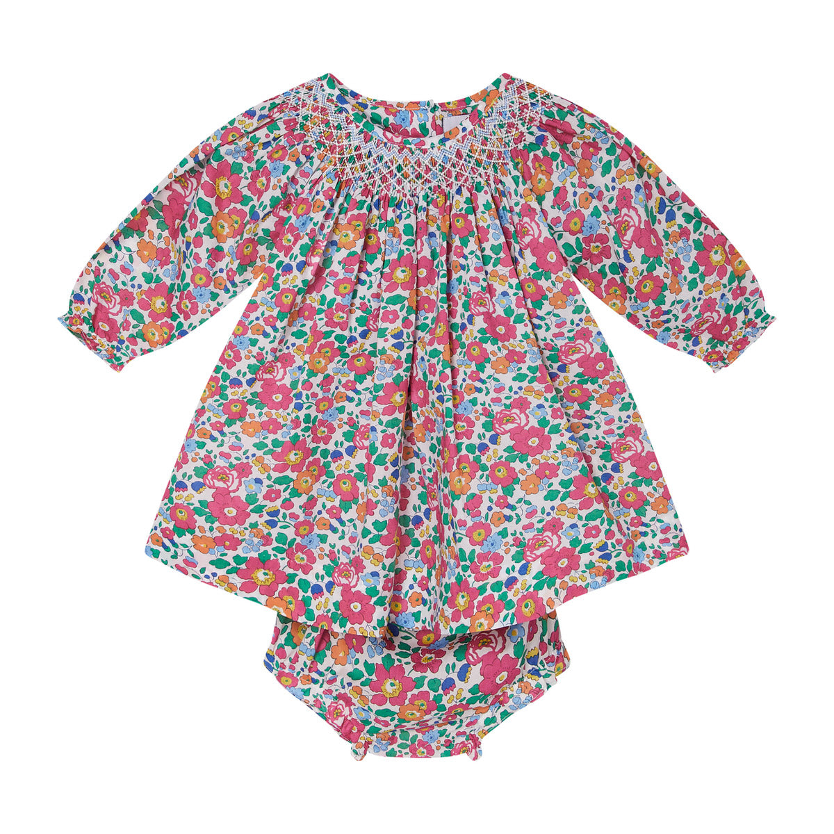 Made with Liberty Fabric-Hand-Smocked Baby Dress-MARA