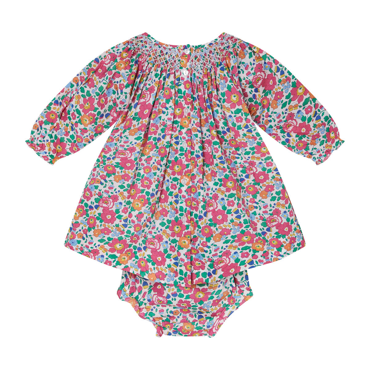 Made with Liberty Fabric-Hand-Smocked Baby Dress-MARA
