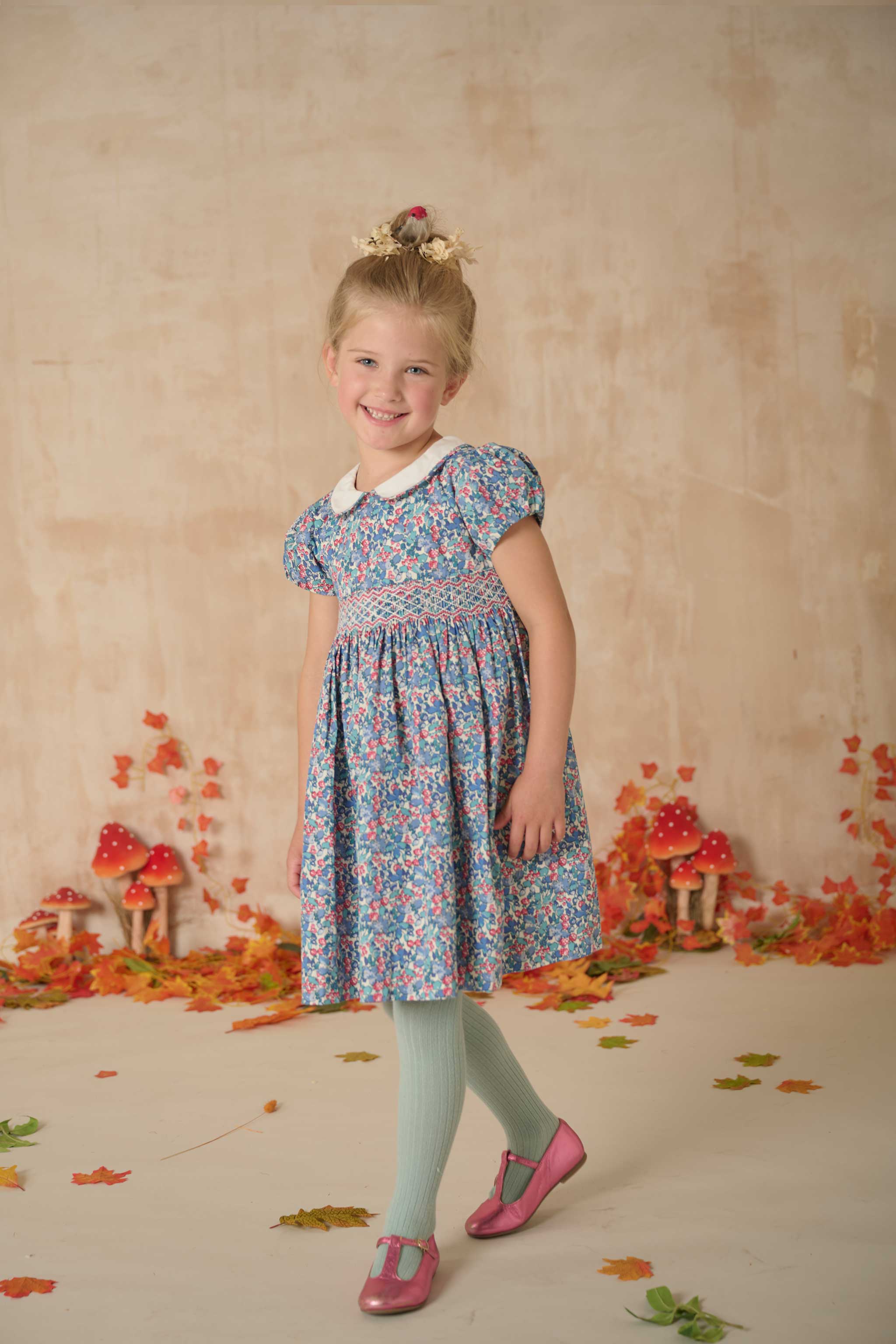 Hand-Smocked Girls Dress - Martha