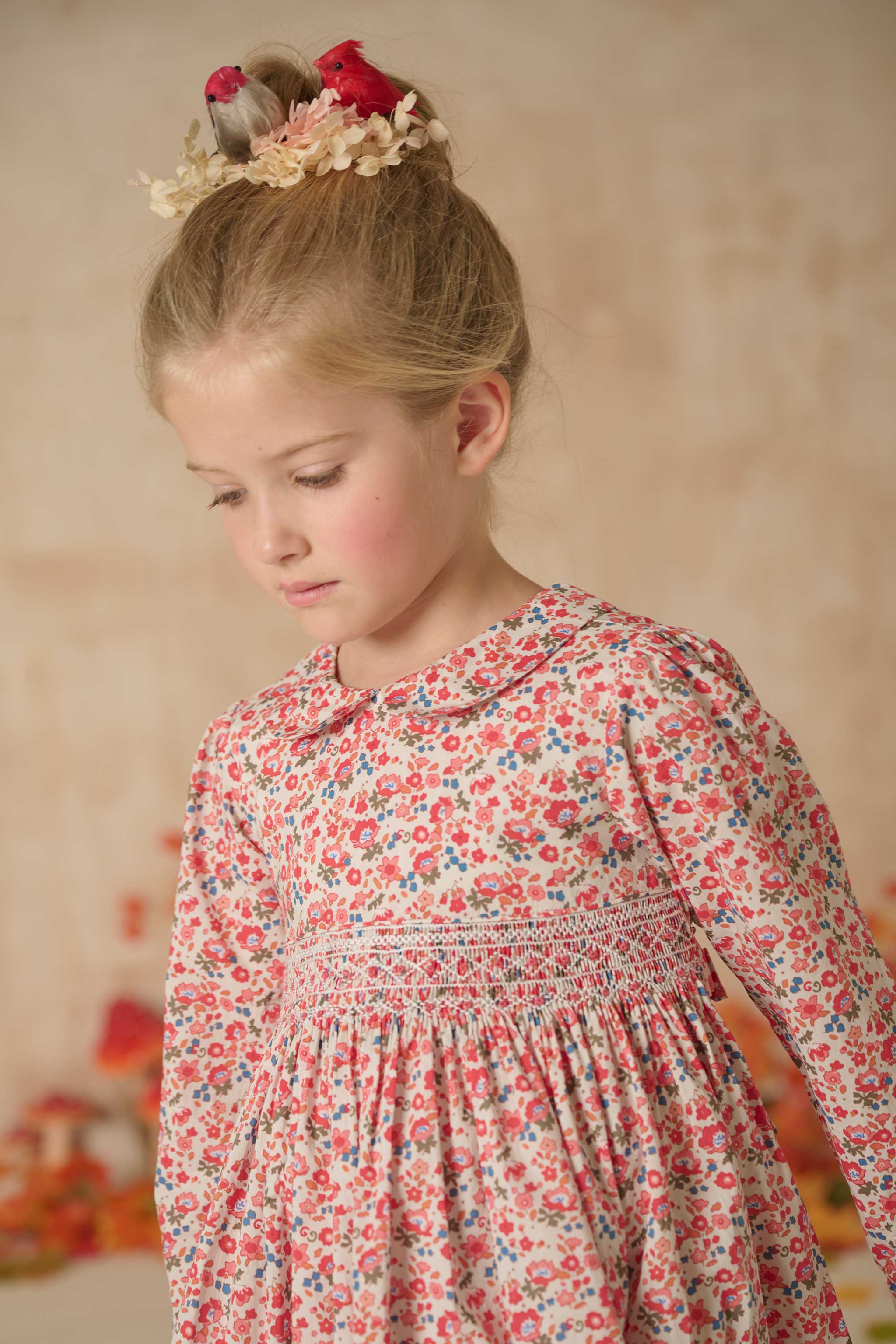 Hand-Smocked Girls Dress - Nayda