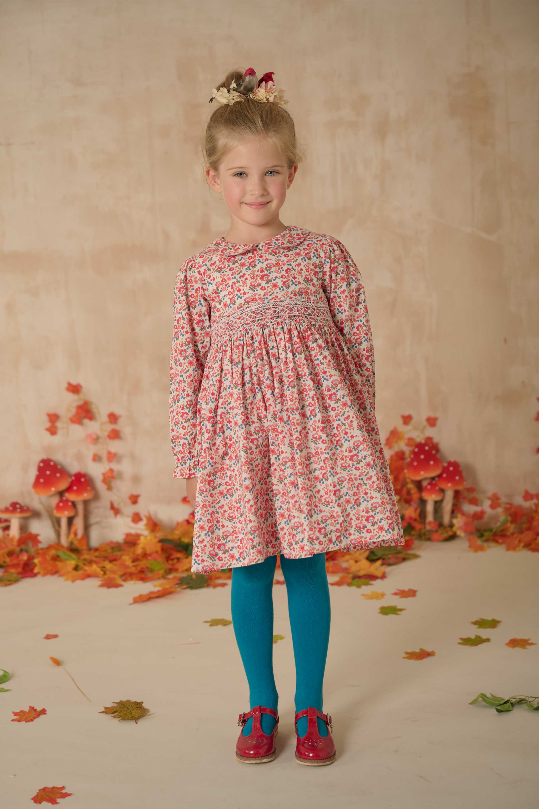 Hand-Smocked Girls Dress - Nayda