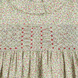 smock dress, ditzy floral, long sleeves, back